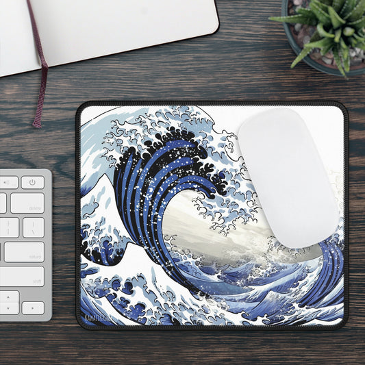 Hokusai waves Mouse Pad : Ride the Waves !