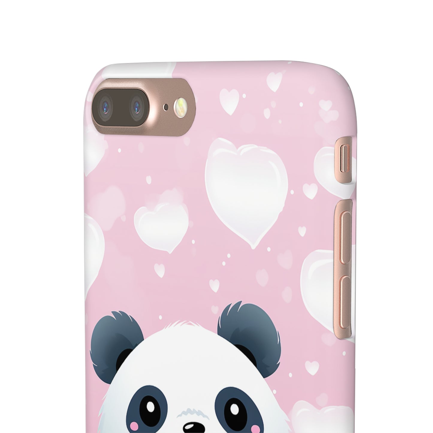 Cute Panda & Hearts Premium Phone Case