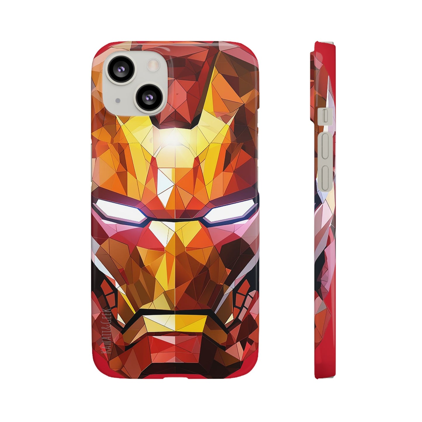 Phone Case - Iron Man helmet polygonal style