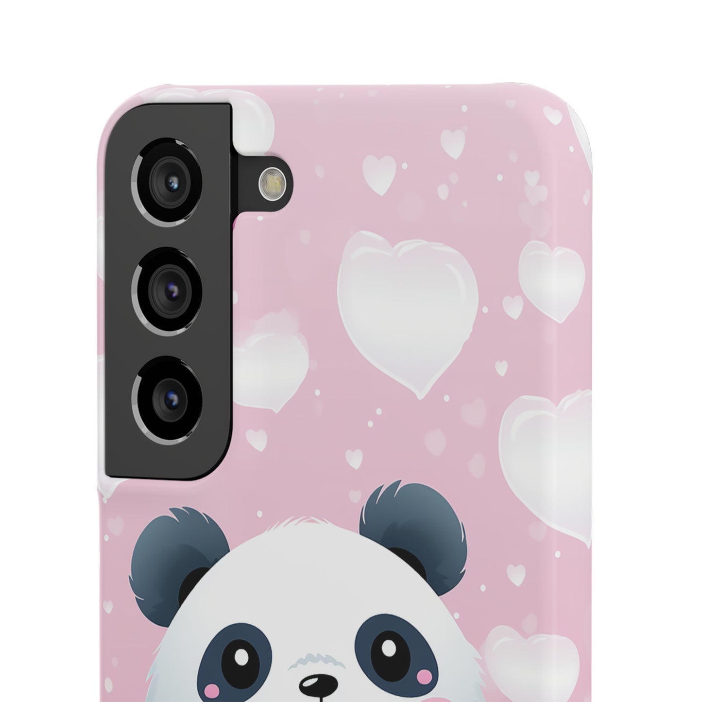 Cute Panda & Hearts Premium Phone Case