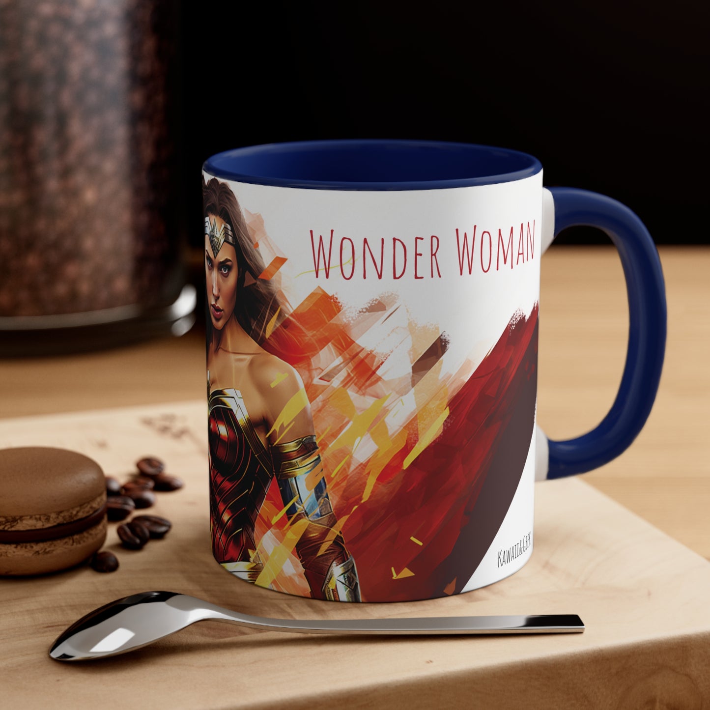 Wonder Woman Geometric Bicolor Mug - Diana, Princess of Themyscira