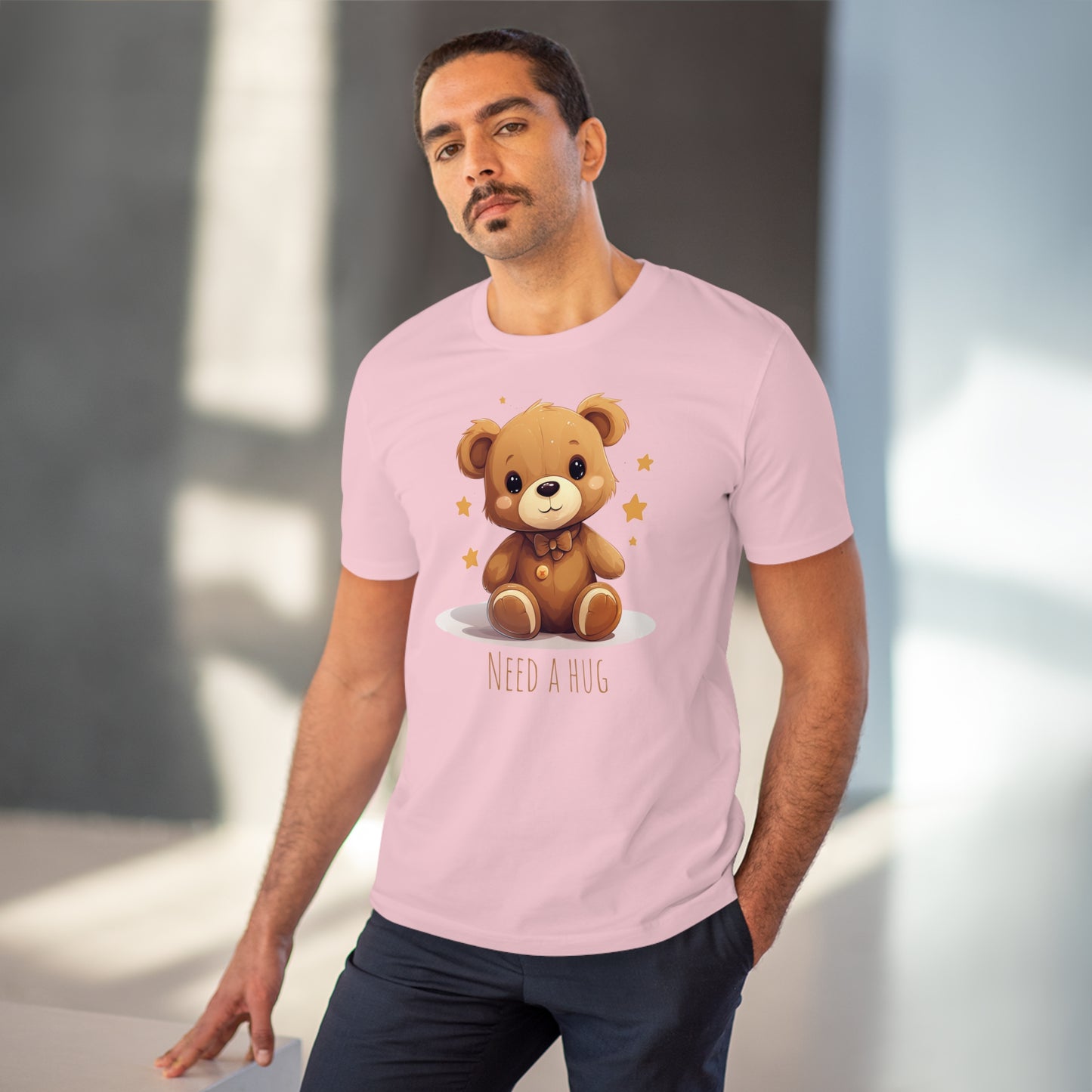 Eco-Friendly "Need a Hug" Teddy Bear Tee