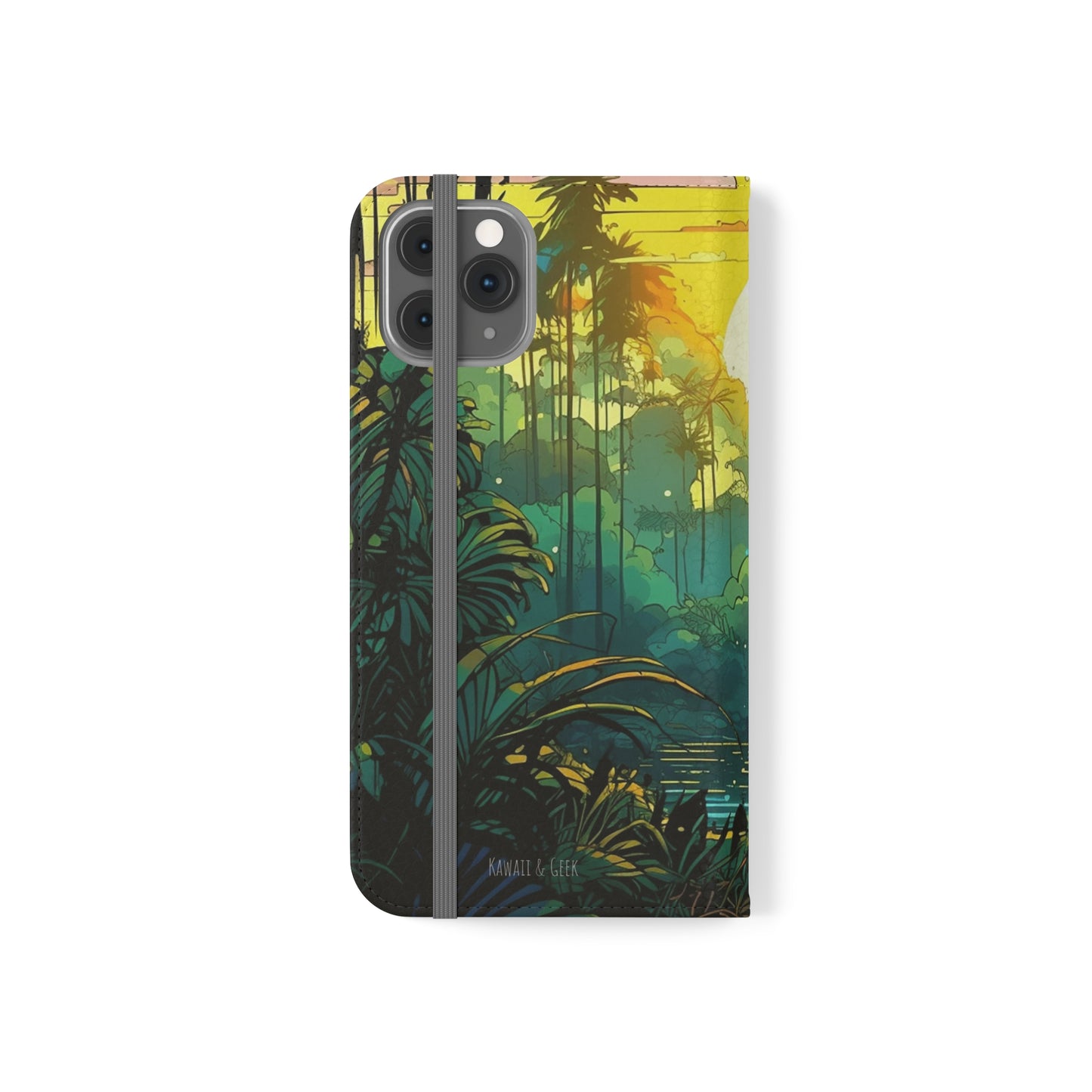 Rainforest at Sunset Flip Phone Case - Capture the Serenity of Nature on Your Device