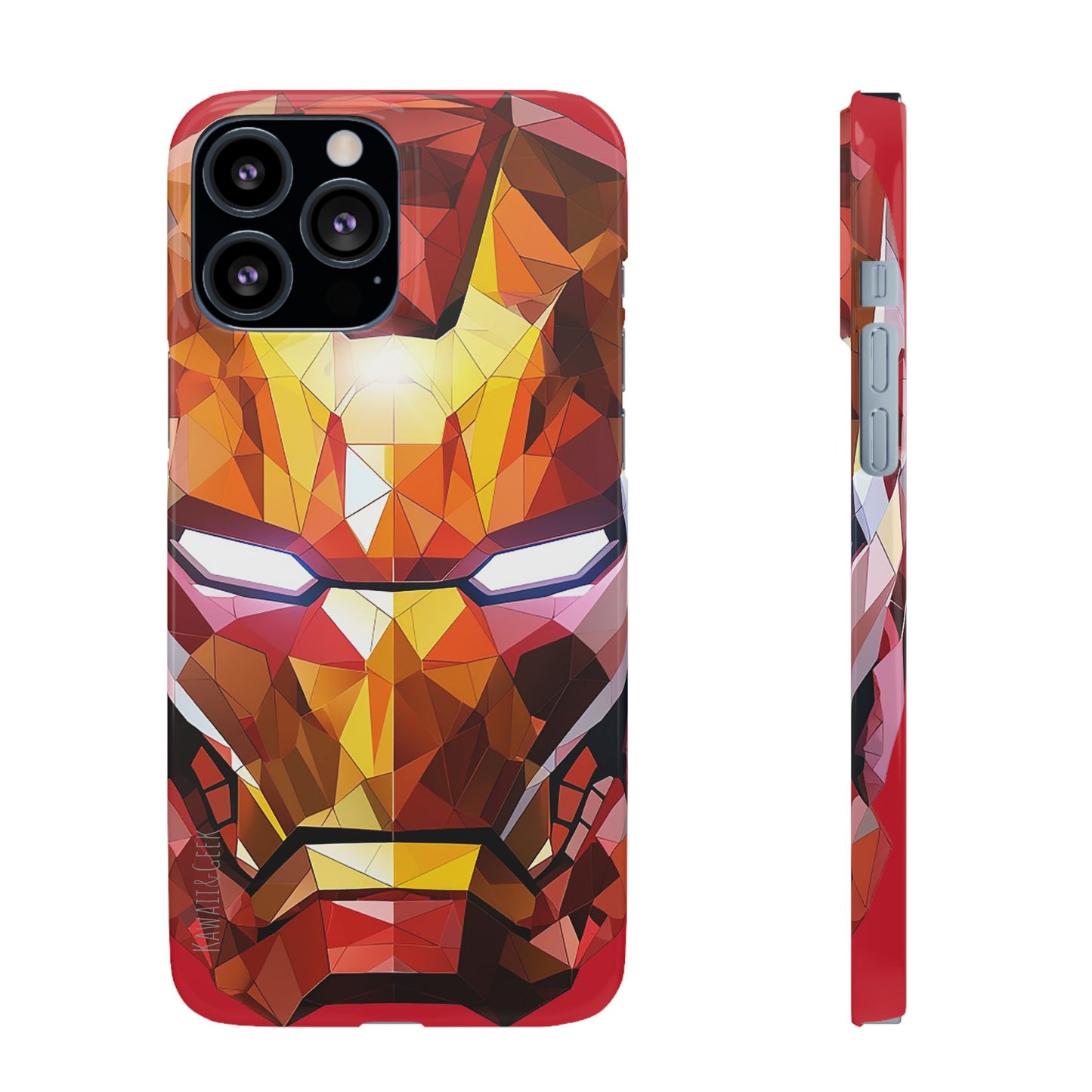 Phone Case - Iron Man helmet polygonal style