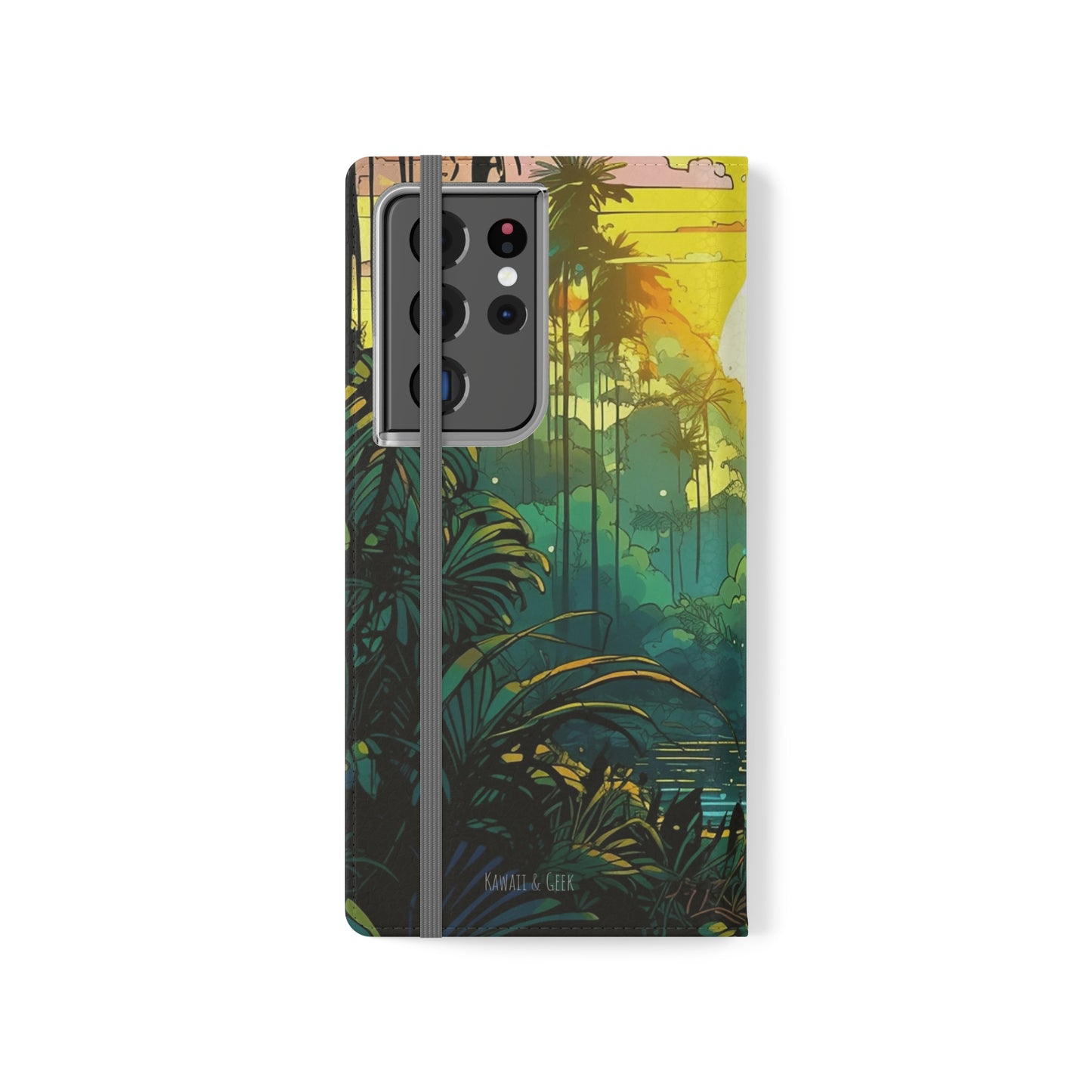 Rainforest at Sunset Flip Phone Case - Capture the Serenity of Nature on Your Device