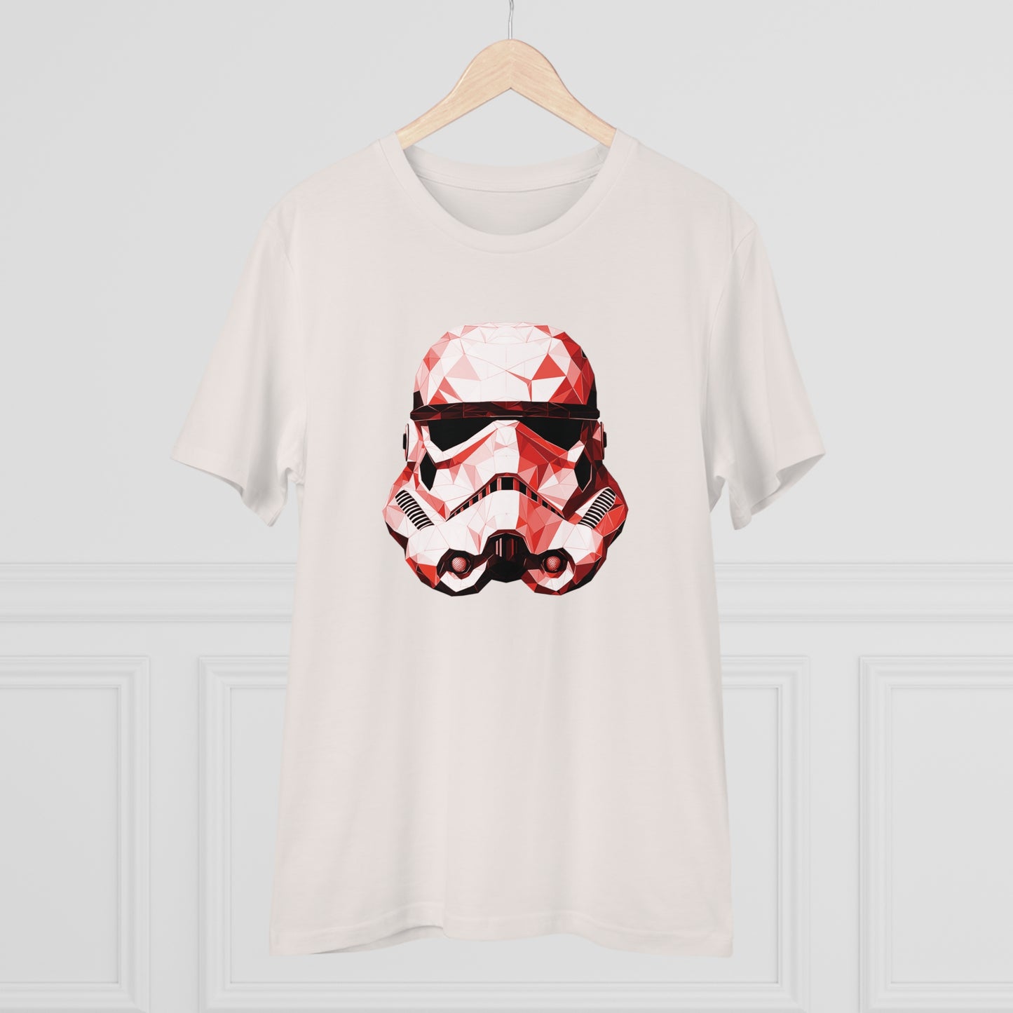 Stormtrooper Polygonal T-Shirt - Red Edition - Embrace Galactic Precision - Star Wars