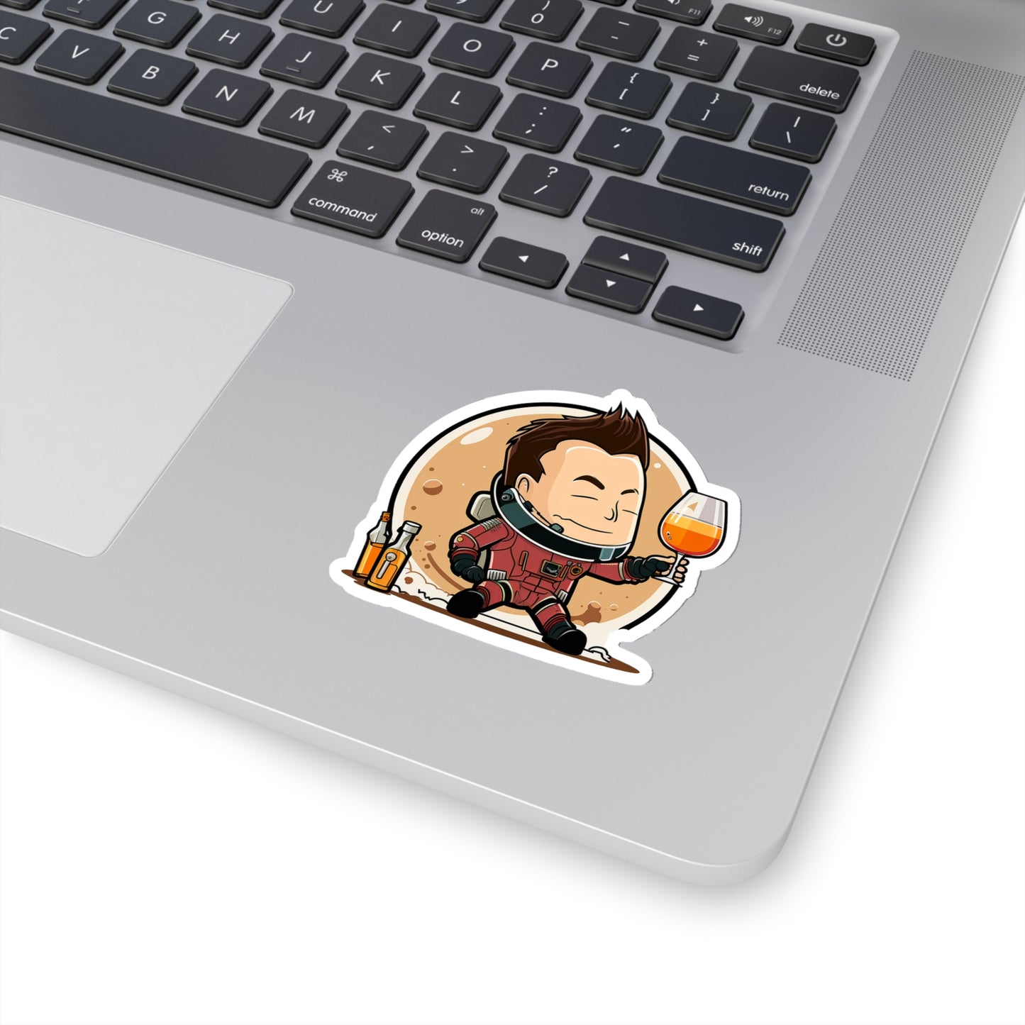 Elon Musk on Mars Sticker - Add Some Humor and Space to Your Tech