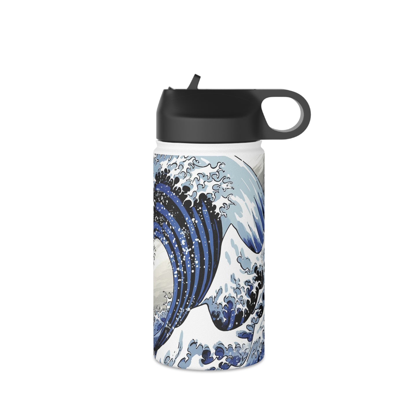 Waves inspired by Hokusai : Stainless Steel Artistic Bottle