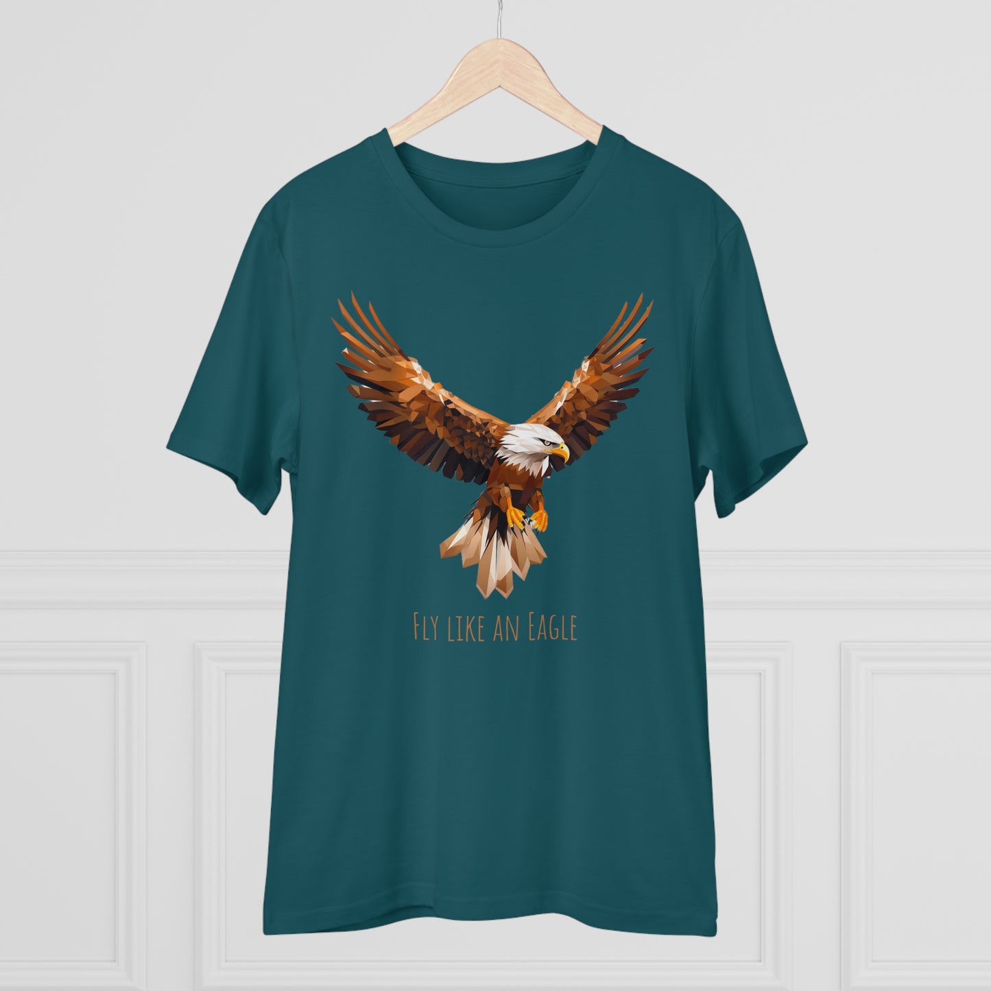 Eco-Friendly Geometric Eagle T-Shirt: "Fly Like An Eagle"