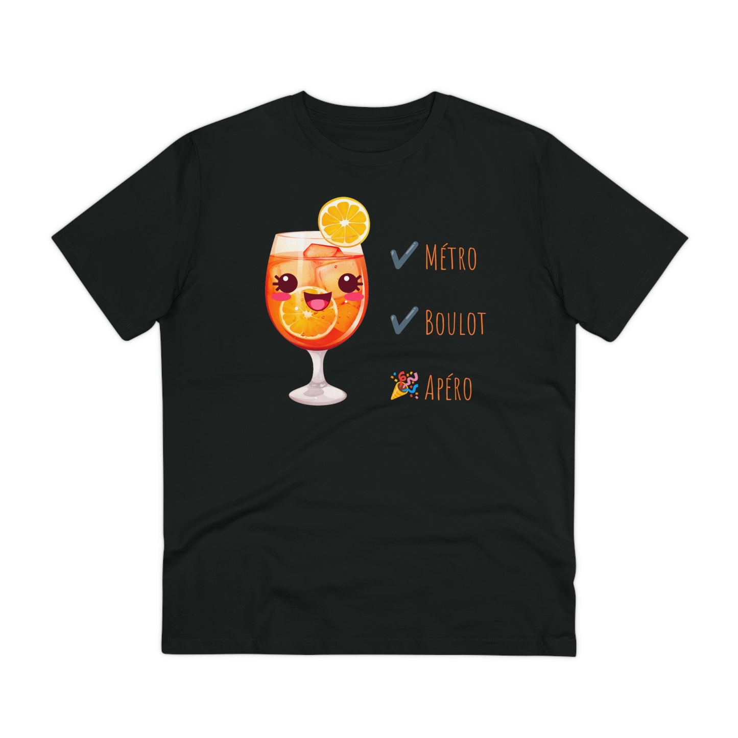 Cute Cocktail Glass T-shirt - Métro, Boulot, Apéro