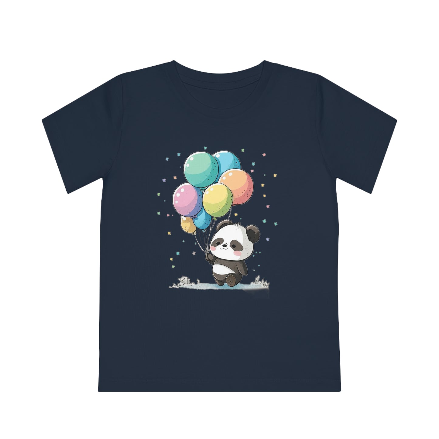 Panda with Balloons Kids Eco-Friendly T-Shirt - Adorable Style for Little Nature Lovers