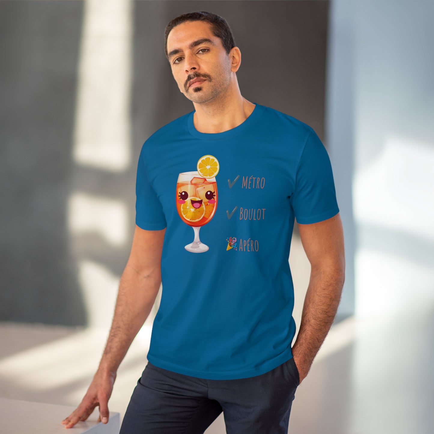 Cute Cocktail Glass T-shirt - Métro, Boulot, Apéro