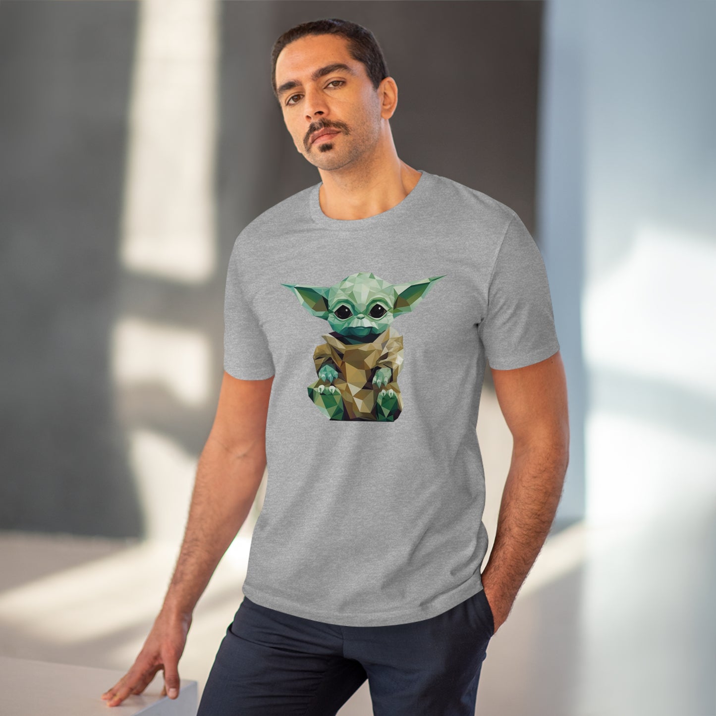 Baby Yoda Grogu Polygonal T-Shirt - Embrace Adorable Force - Star Wars
