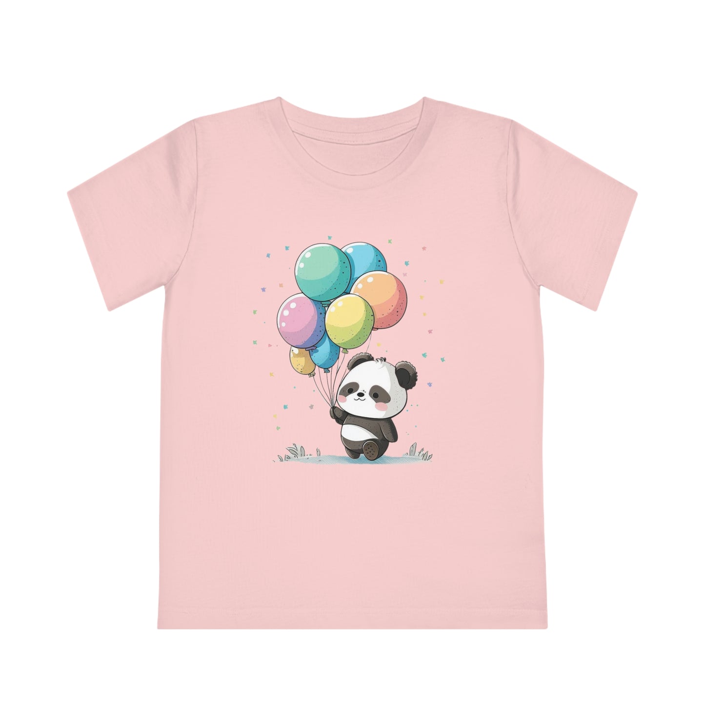 Panda with Balloons Kids Eco-Friendly T-Shirt - Adorable Style for Little Nature Lovers