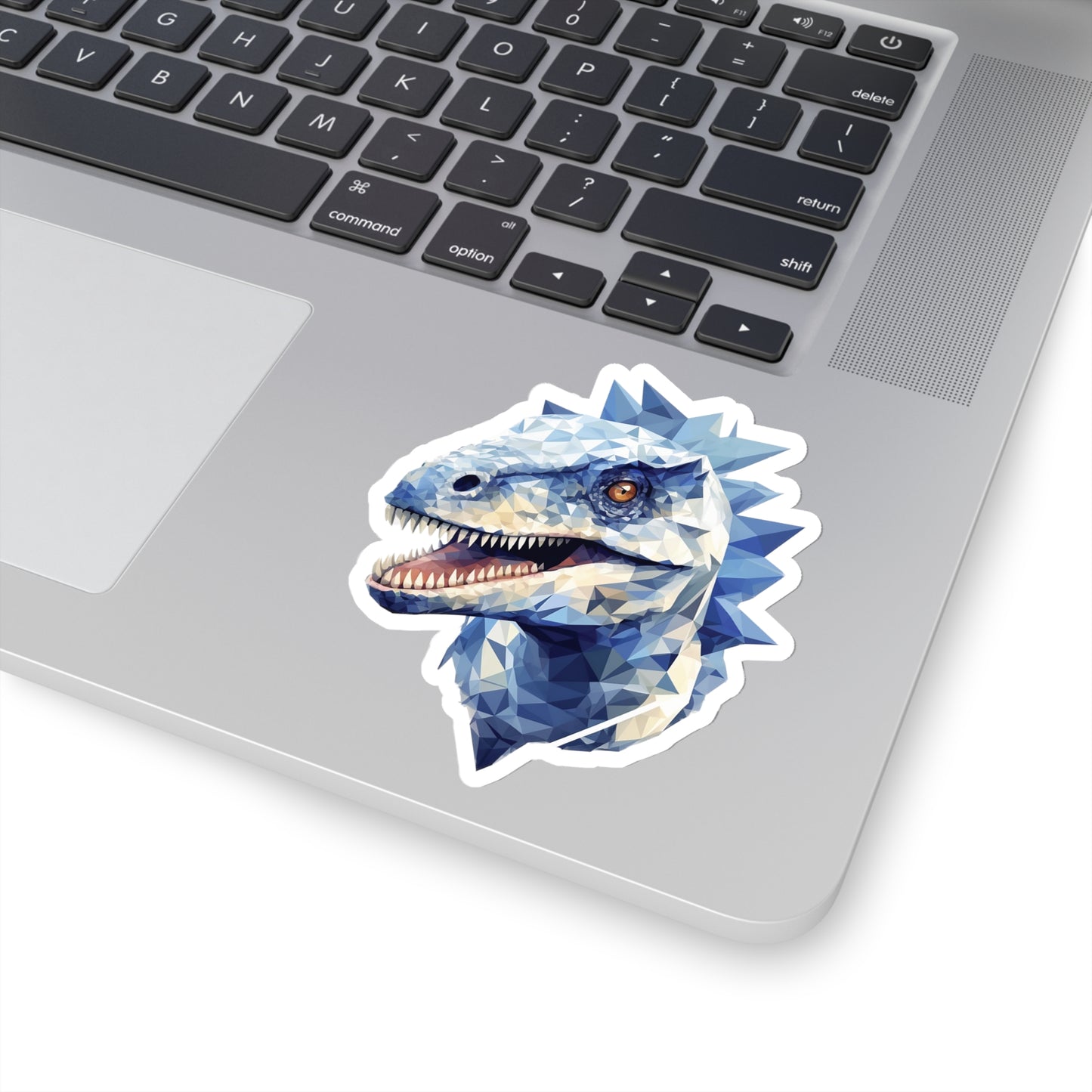 Velociraptor Geometric Vector Sticker - Unleash Jurassic Agility