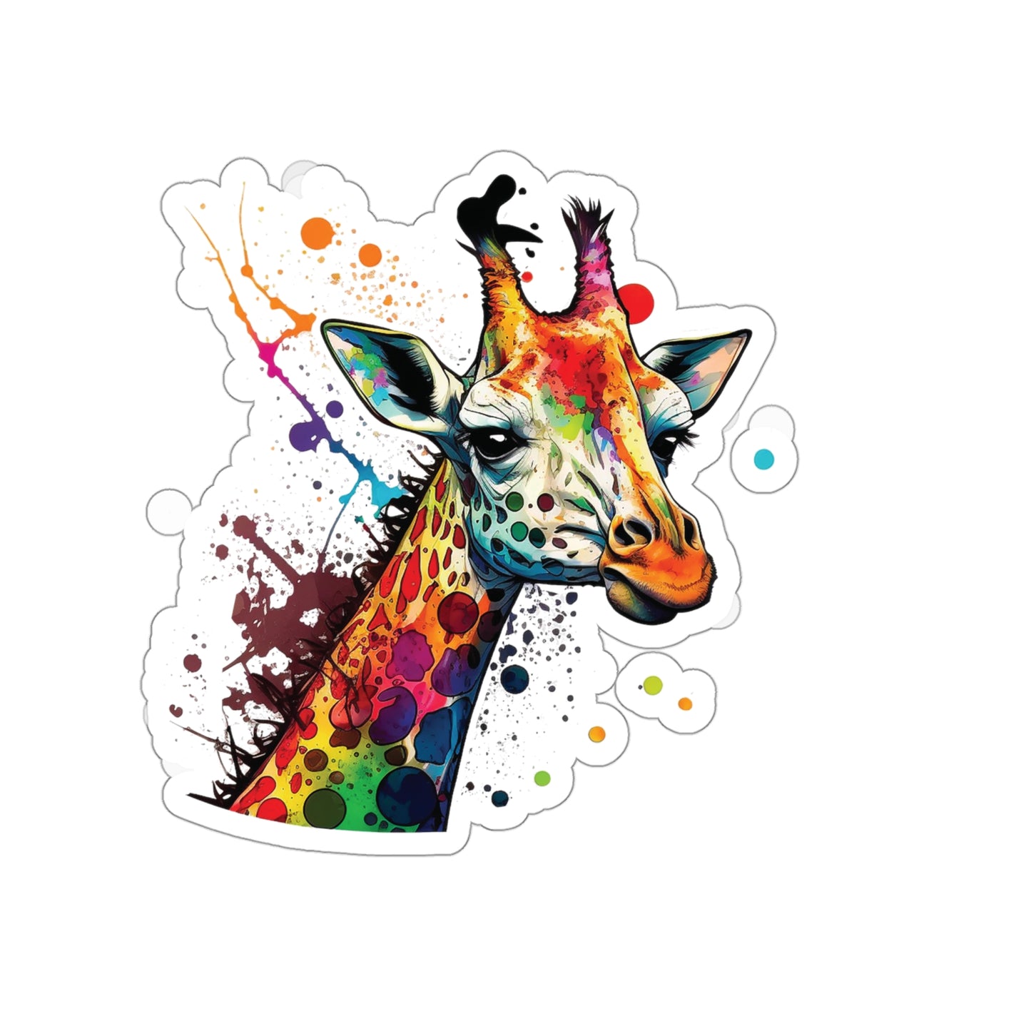 Giraffe Sticker - Add Some Pop-Art and Watercolor Style to Your Tech