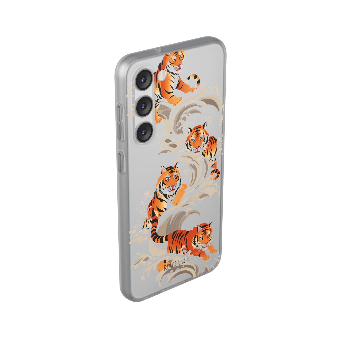 Elegant Chinese Ink Tiger Flexi Phone Case
