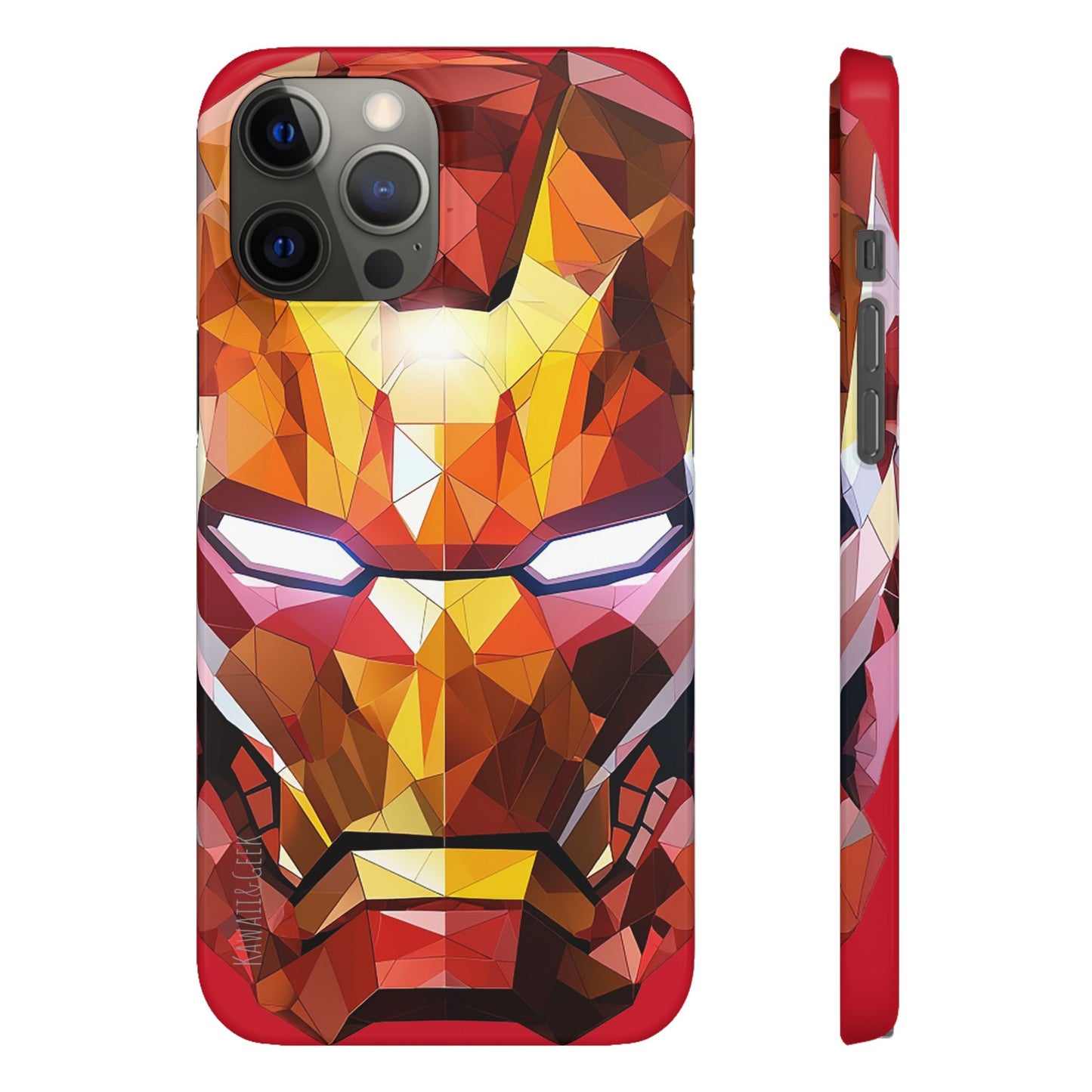 Phone Case - Iron Man helmet polygonal style