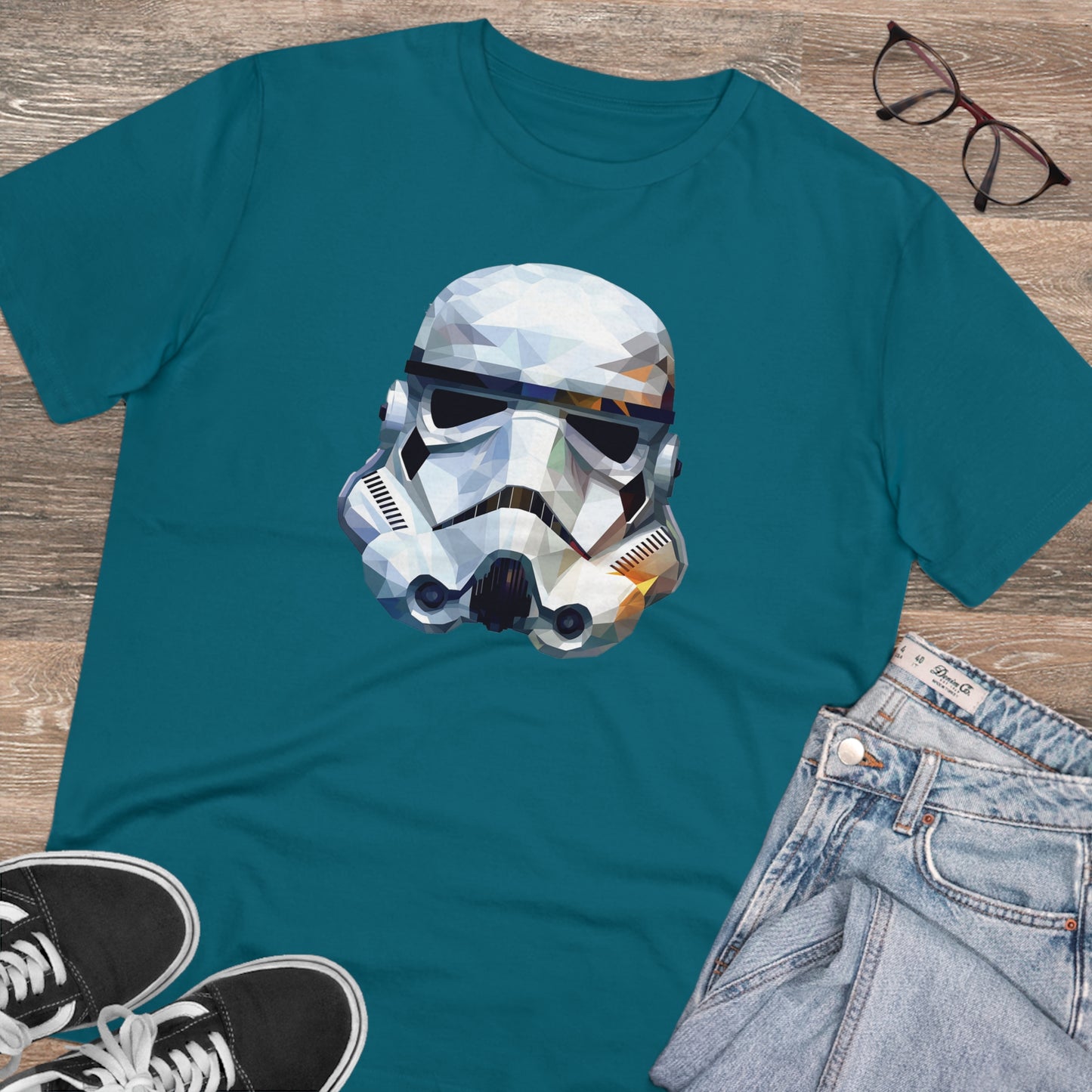 Stormtrooper Polygonal T-Shirt - Embrace Galactic Precision - Star Wars