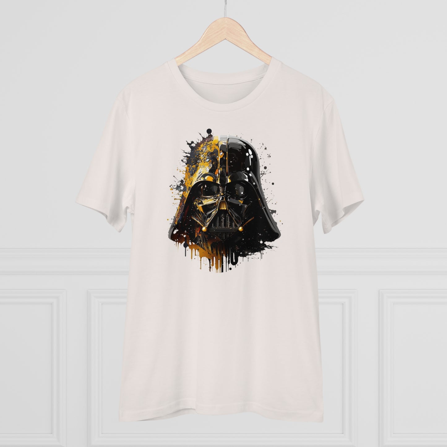 Darth Vader in Watercolor Style Eco-Friendly Unisex T-Shirt - Add Some Artistic and Sustainable Style to Your Wardrobe