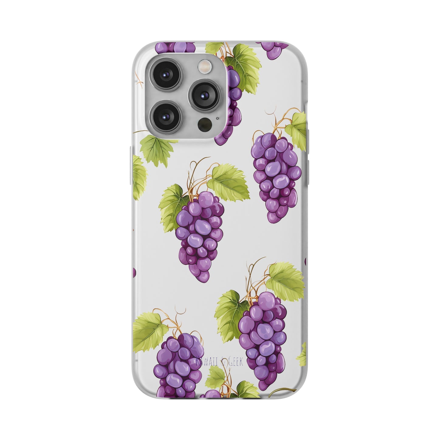 Flexi Grape Delight: Transparent Phone Case