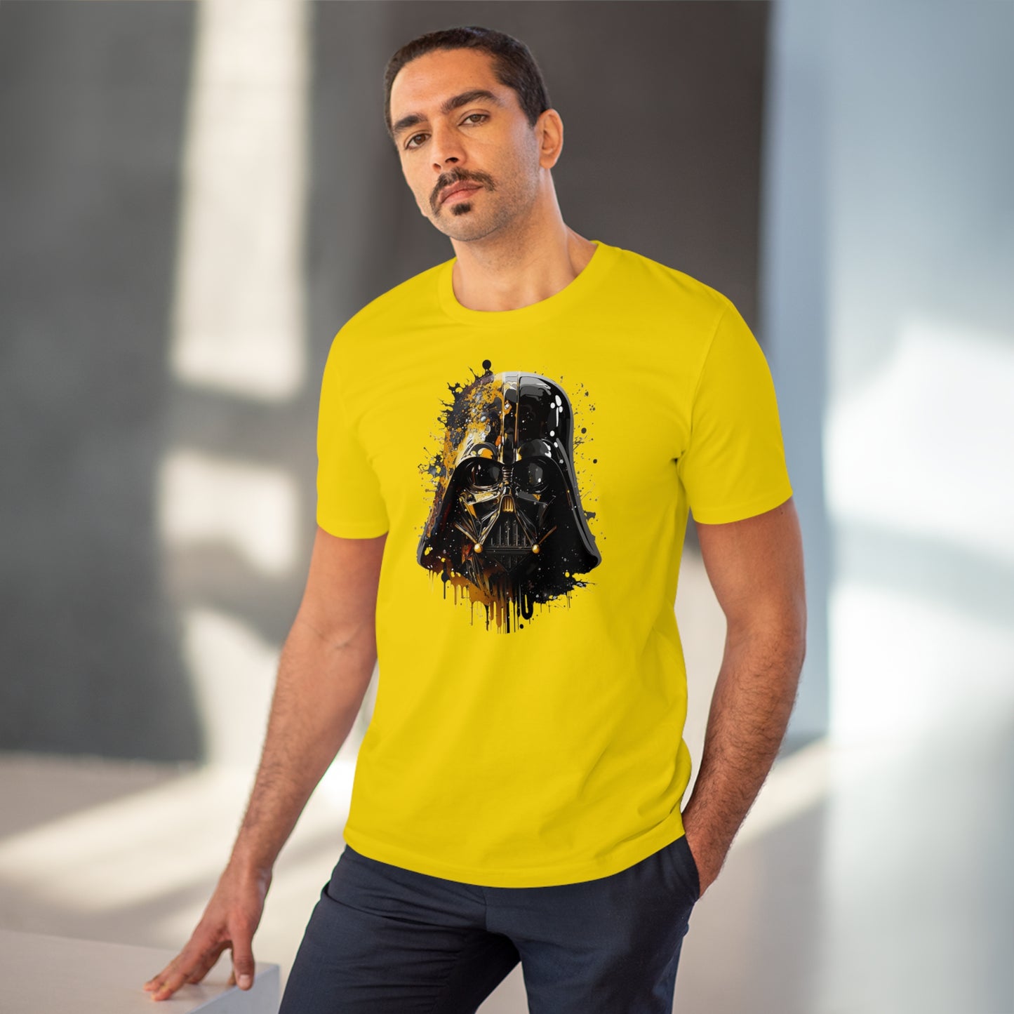 Darth Vader in Watercolor Style Eco-Friendly Unisex T-Shirt - Add Some Artistic and Sustainable Style to Your Wardrobe