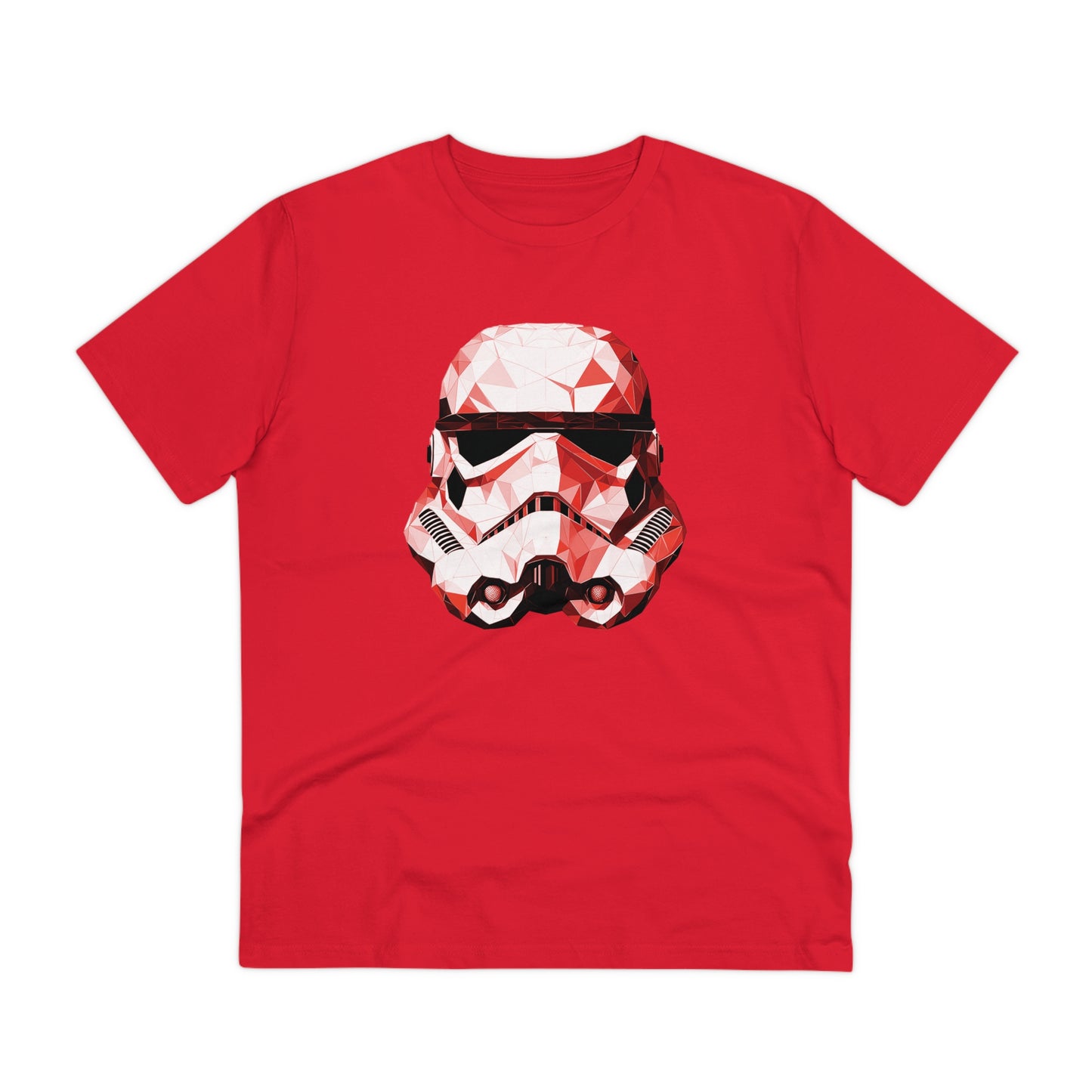 Stormtrooper Polygonal T-Shirt - Red Edition - Embrace Galactic Precision - Star Wars