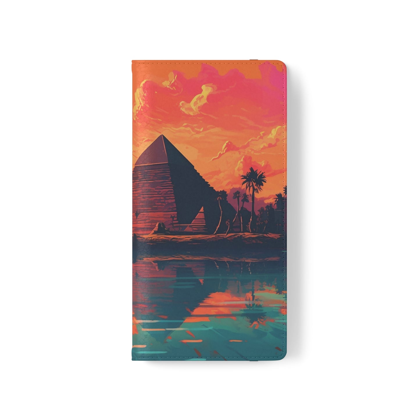Egyptian Pyramid at Sunset Flip Phone Case - Carry the Mystique of Ancient Egypt with You