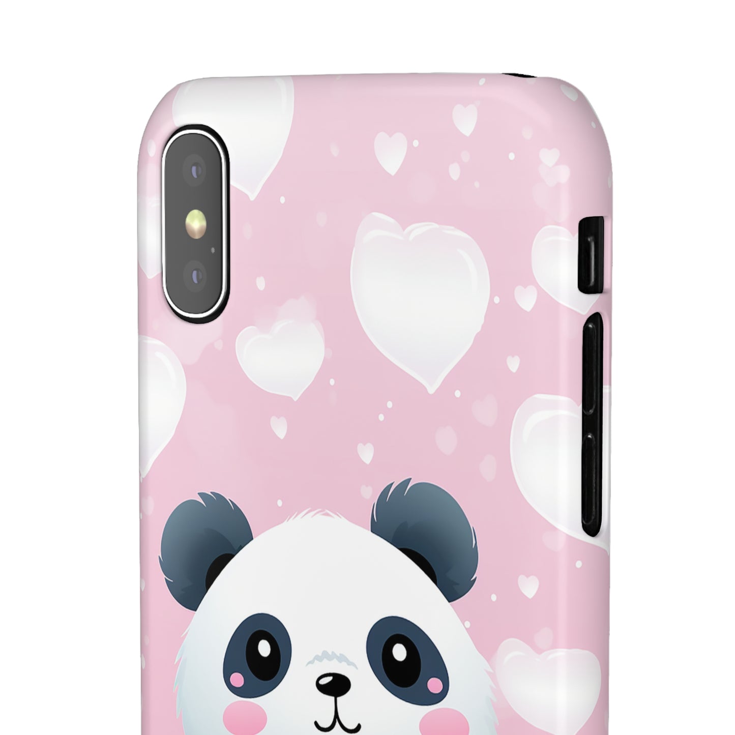 Cute Panda & Hearts Premium Phone Case