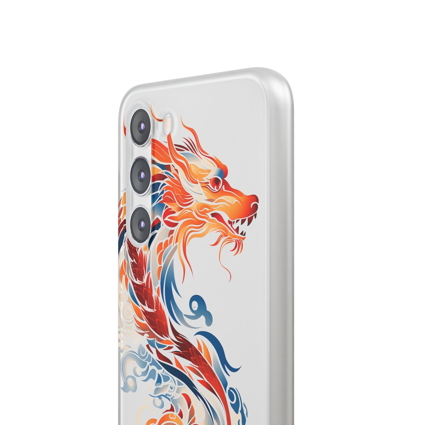 Elegant Chinese Ink Dragon Flexi Transparent Phone Case
