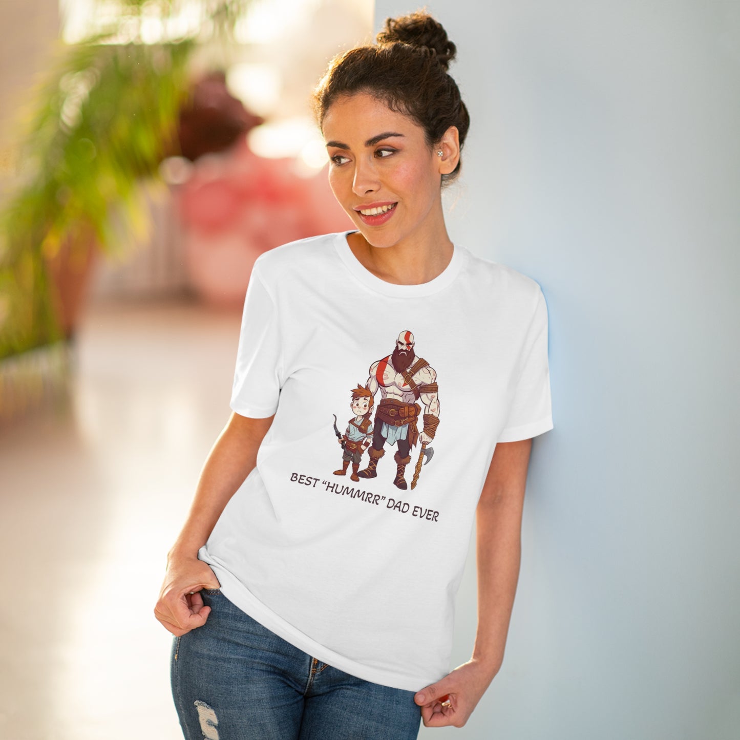 Kratos - God of War T-Shirt - BEST Hummrr Dad Ever - Celebrate Father's Day with Playful Style