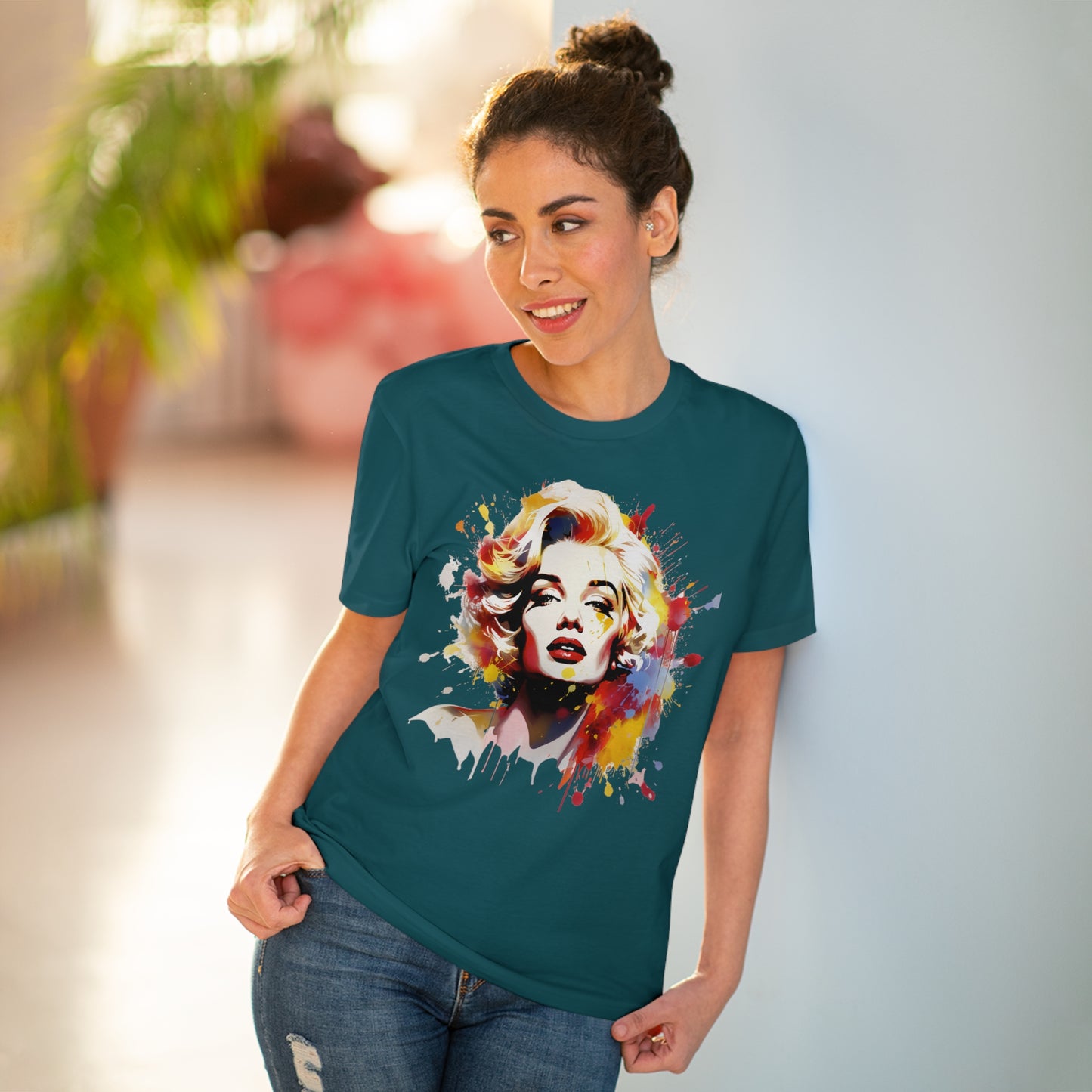 Marilyn Monroe Eco-Friendly T-shirt : Ethereal Watercolor