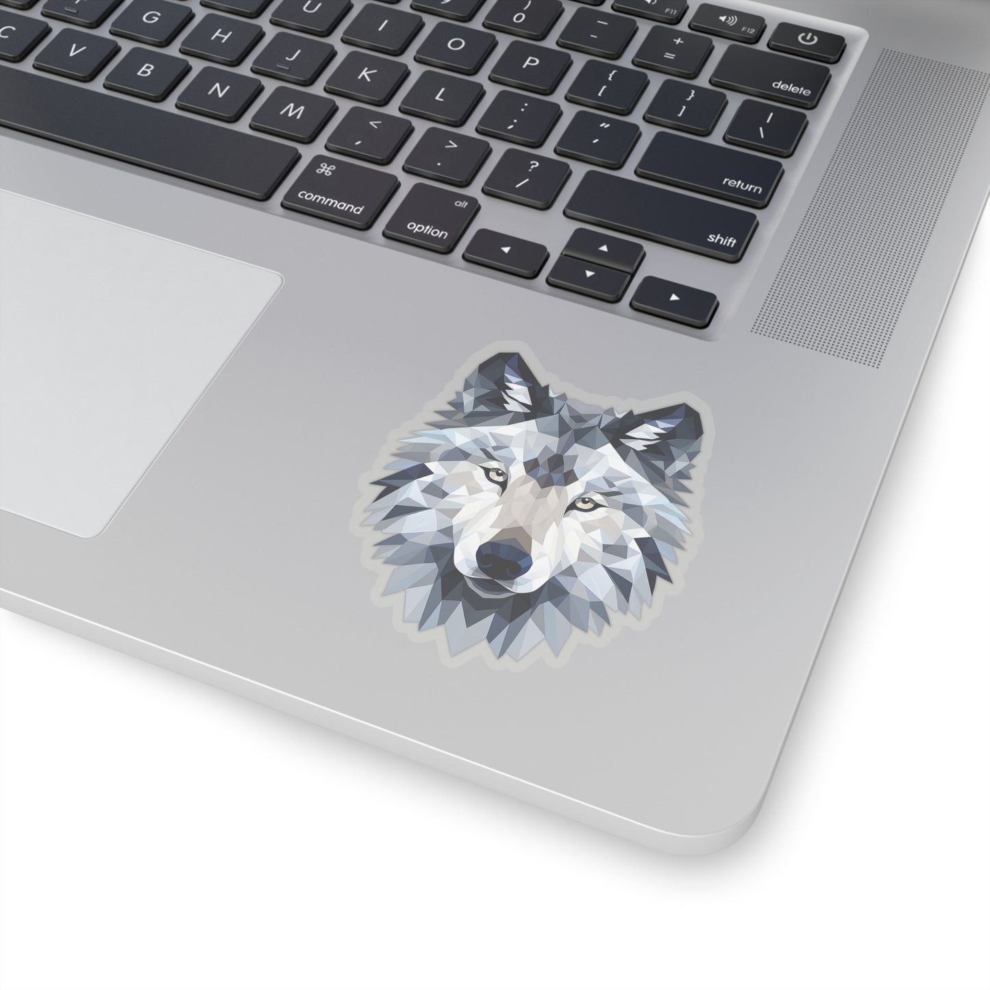 Geometric Facet Wolf Sticker