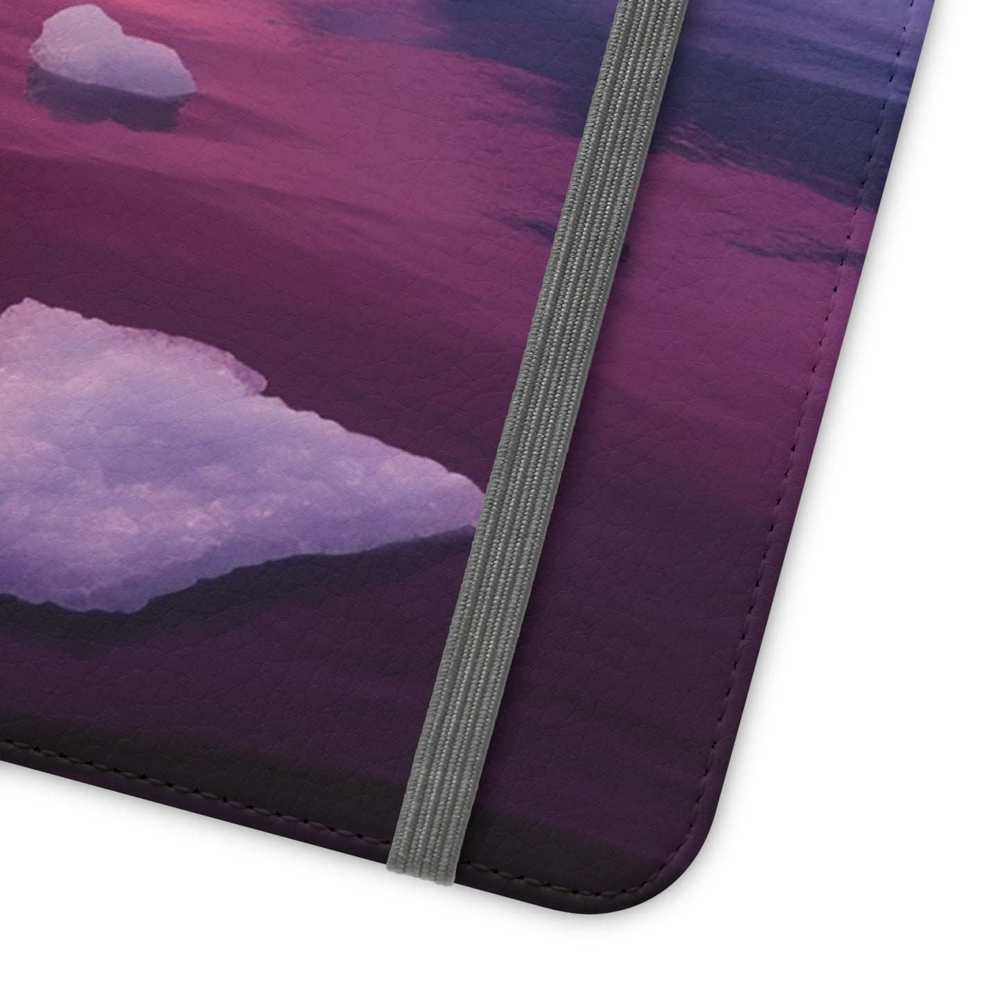 Pinky Arctic Landscape at Sunset Flip Phone Case - Capture the Serenity of Nature on Your Device