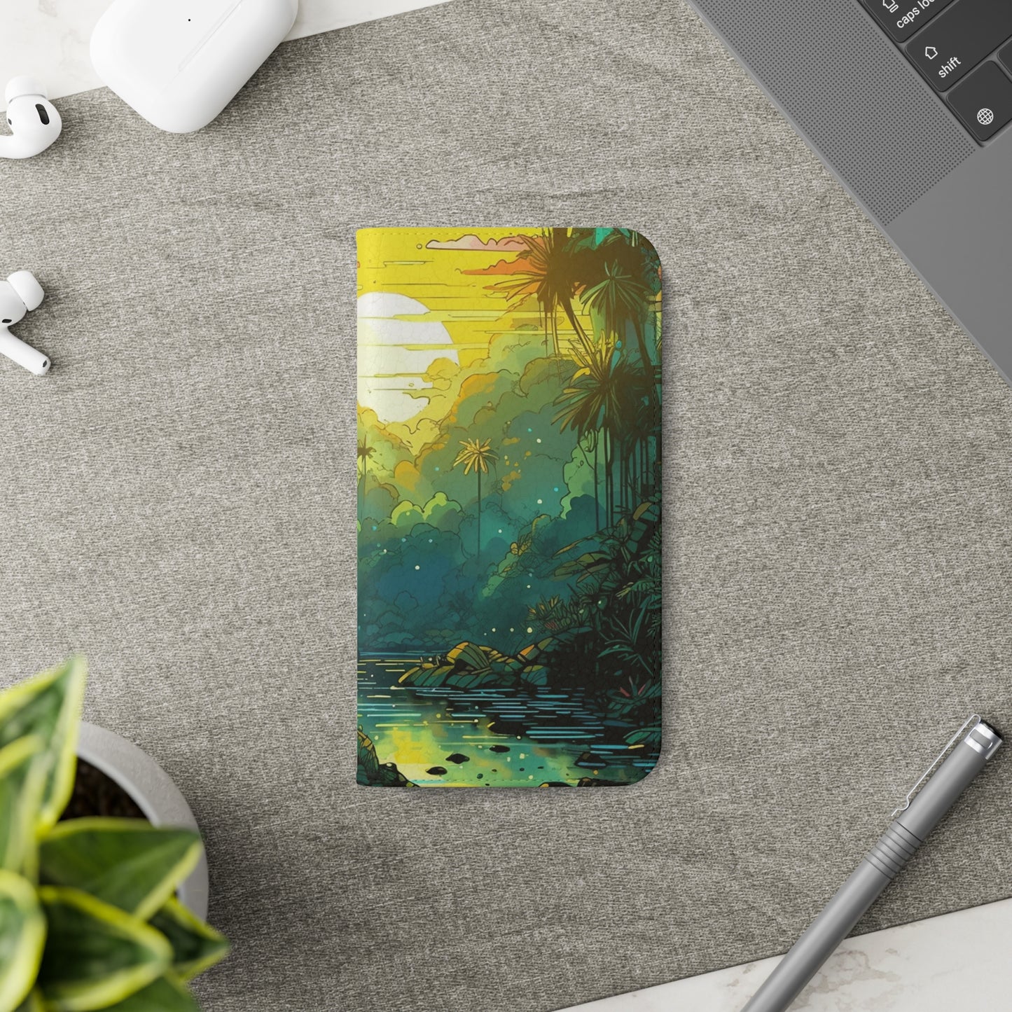 Rainforest at Sunset Flip Phone Case - Capture the Serenity of Nature on Your Device