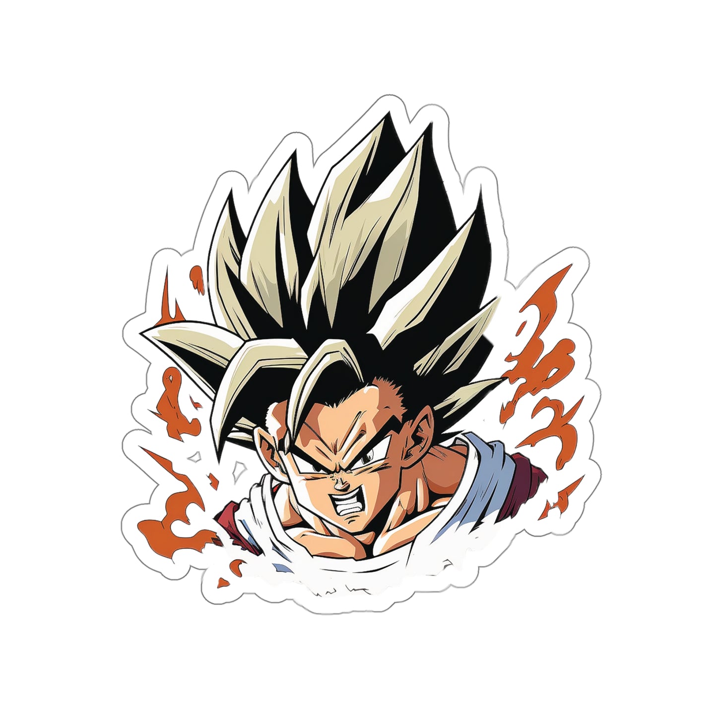 San Goku Sticker - Add Some Powerful and Intense Style to Your Tech - Dragon Ball
