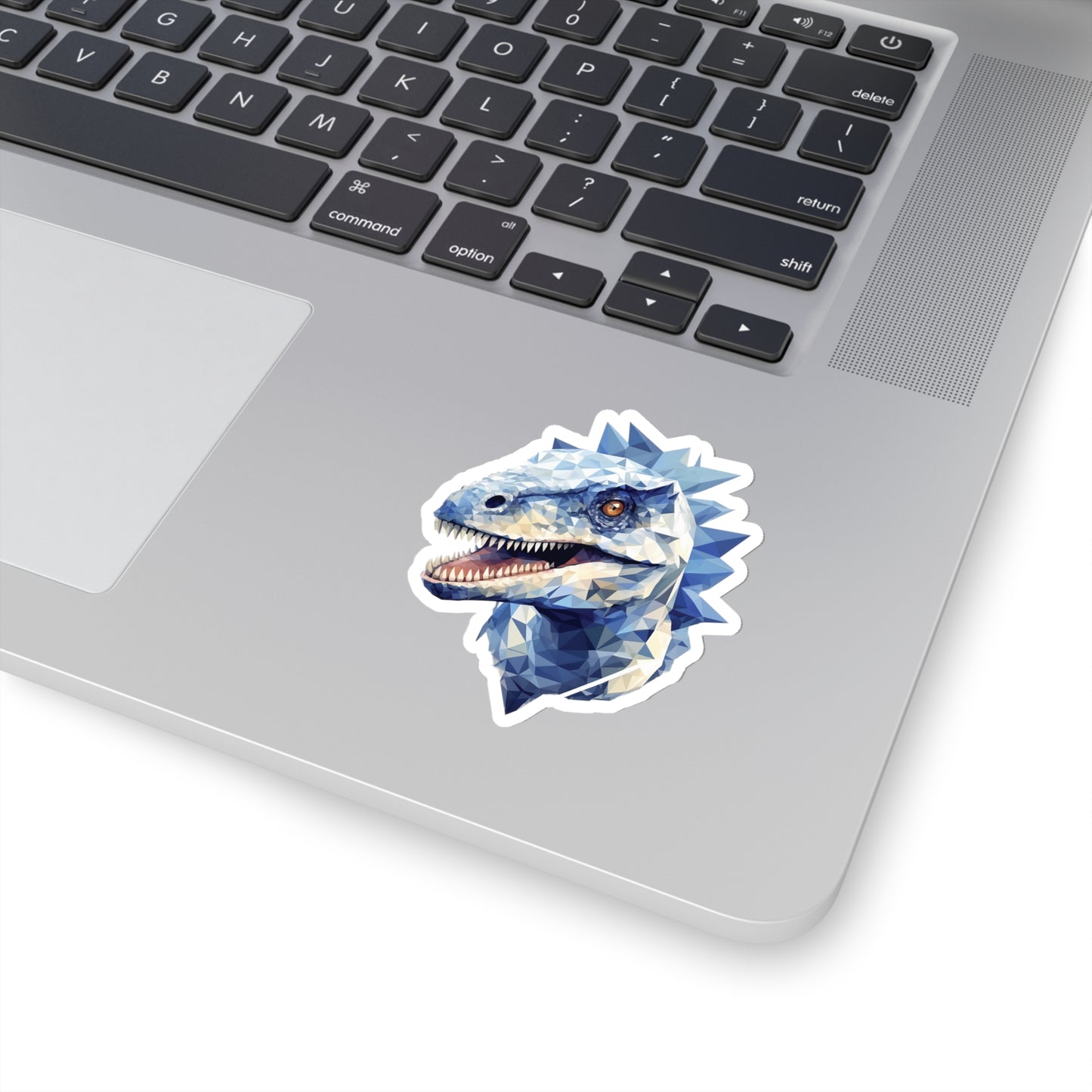 Velociraptor Geometric Vector Sticker - Unleash Jurassic Agility