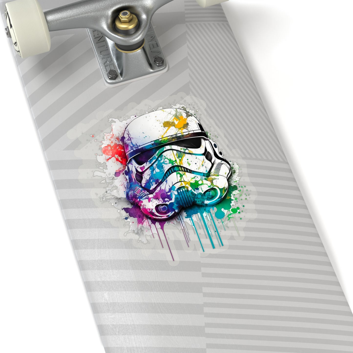 Watercolor Stormtrooper Helmet Sticker - Add Some Colorful Style to Your Tech