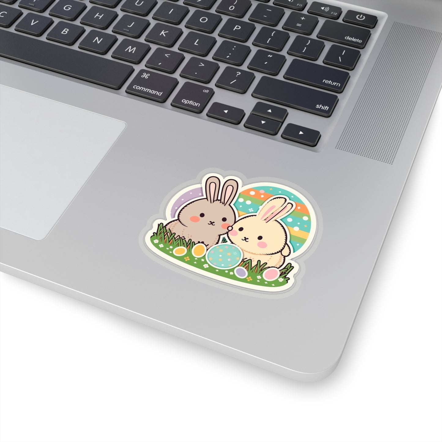 Kawaii Easter Rabbit Sticker - Add Some Cute and Festive Style to Your Tech