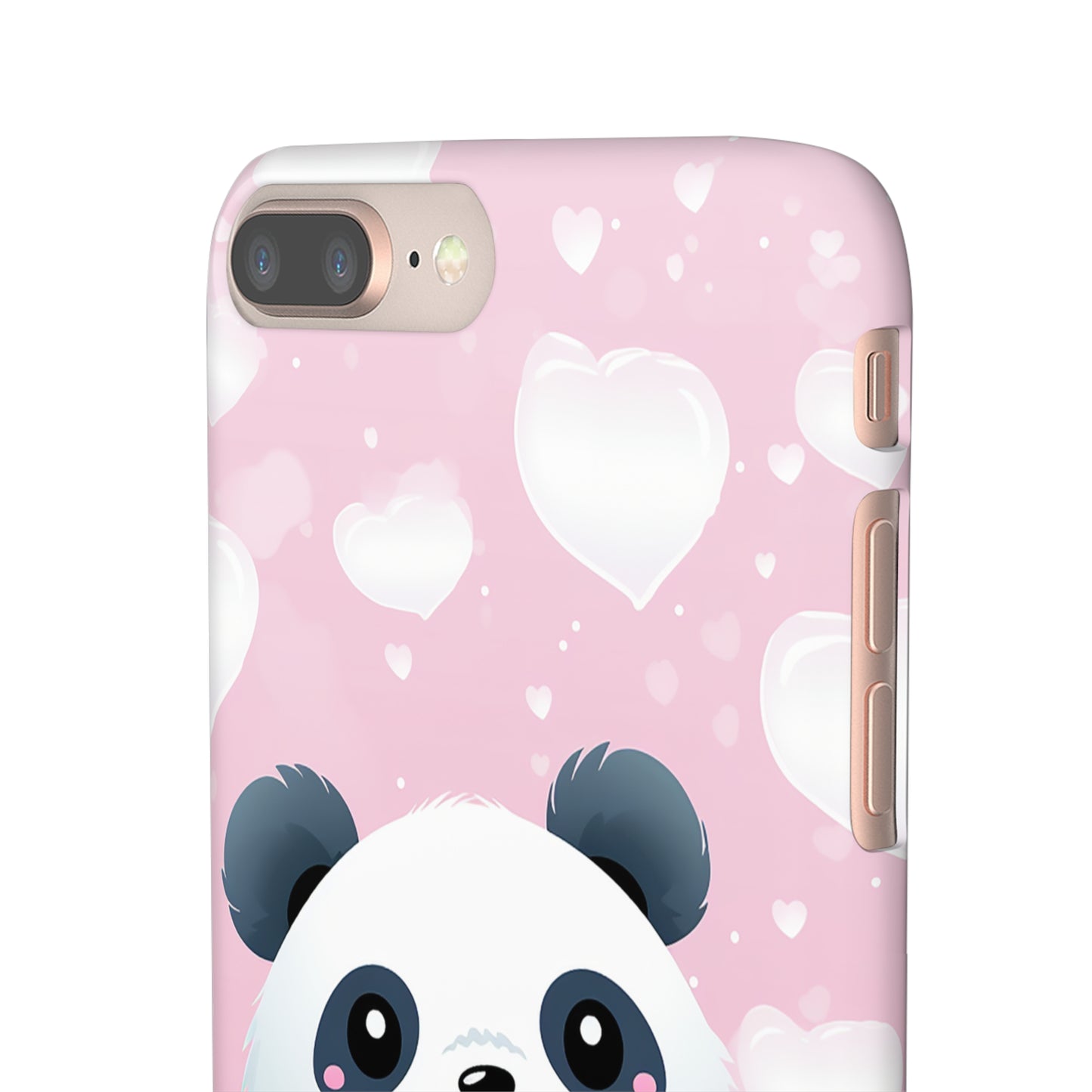 Cute Panda & Hearts Premium Phone Case