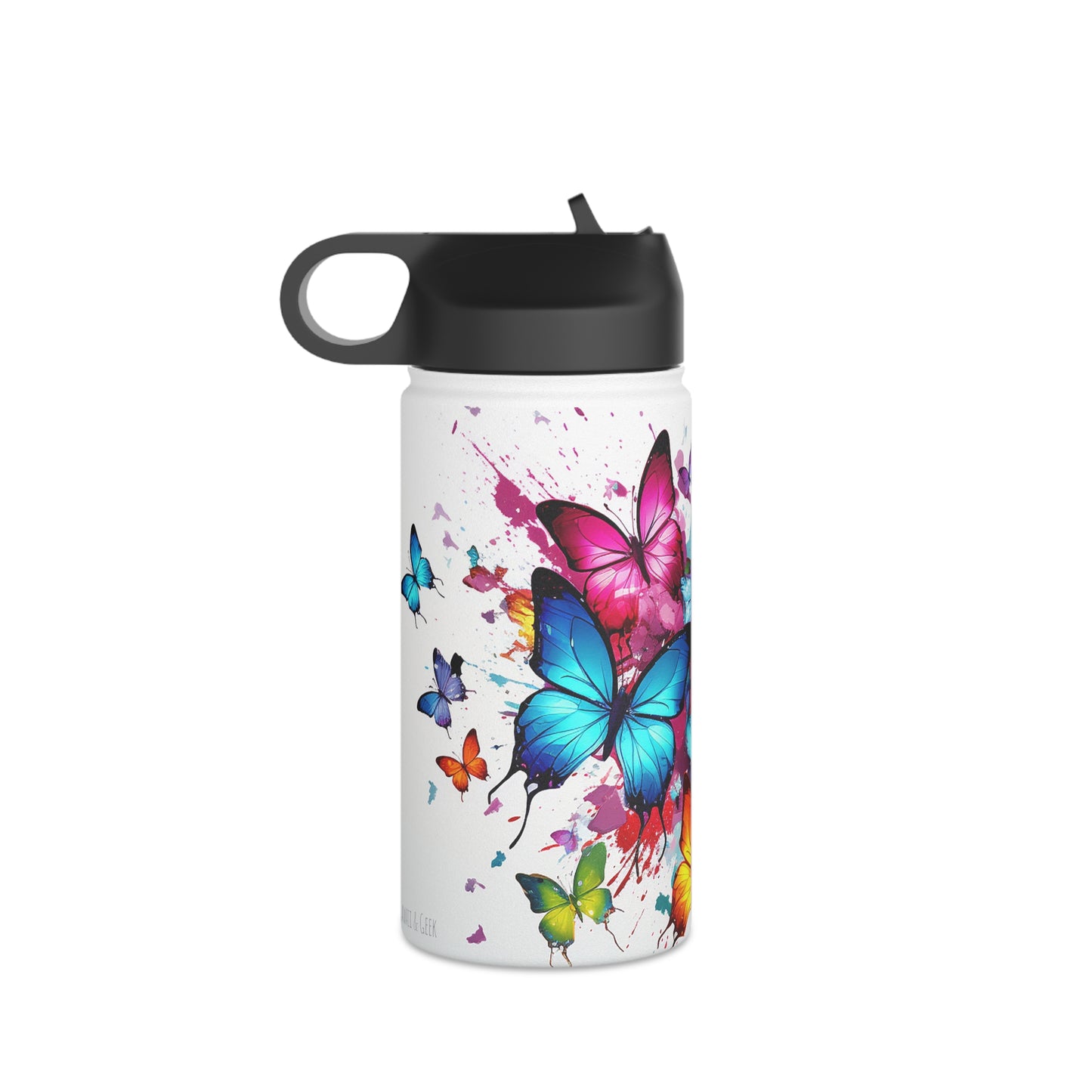 Watercolor Butterflies: Stainless Steel Bottle