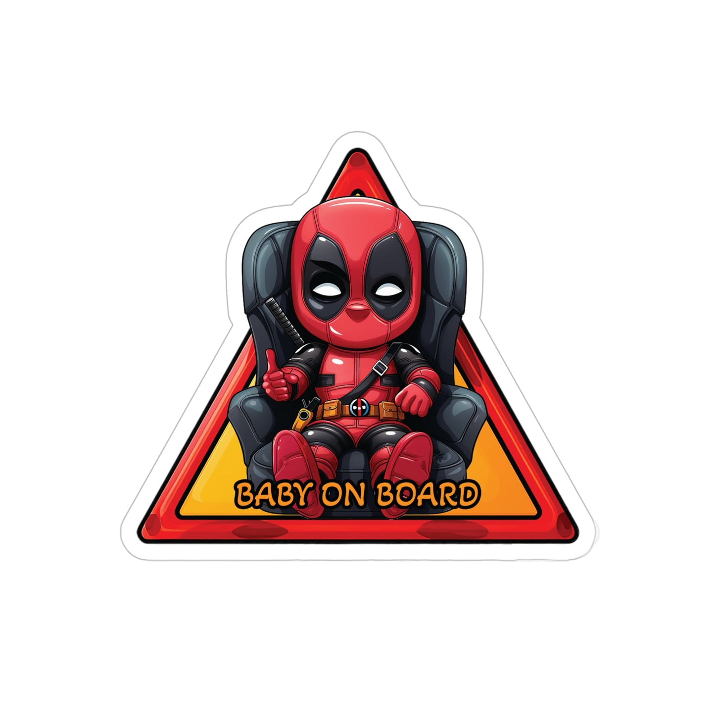 Baby on Board Car Sticker - Baby Deadpool - Merc with a Cute Factor