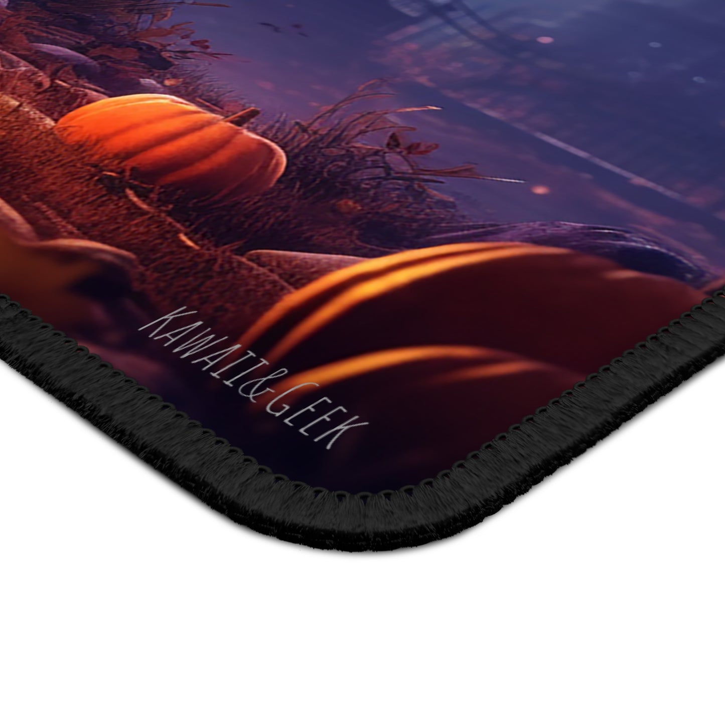 Halloween Mouse Pad: Spooky Jack o' Lantern Illuminated by Full Moon