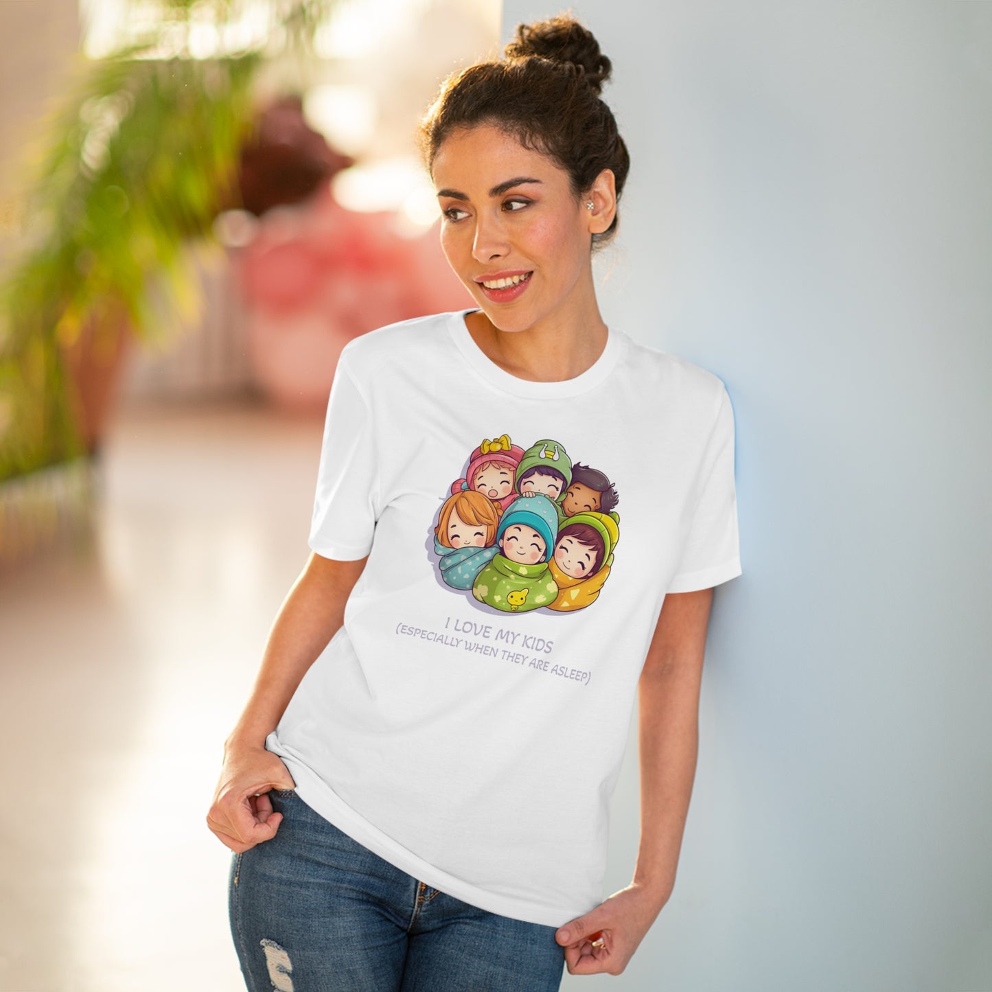 I Love My Kids, Especially When They Are Asleep - Unisex Eco-Friendly T-Shirt - Father's and Mother's Day special