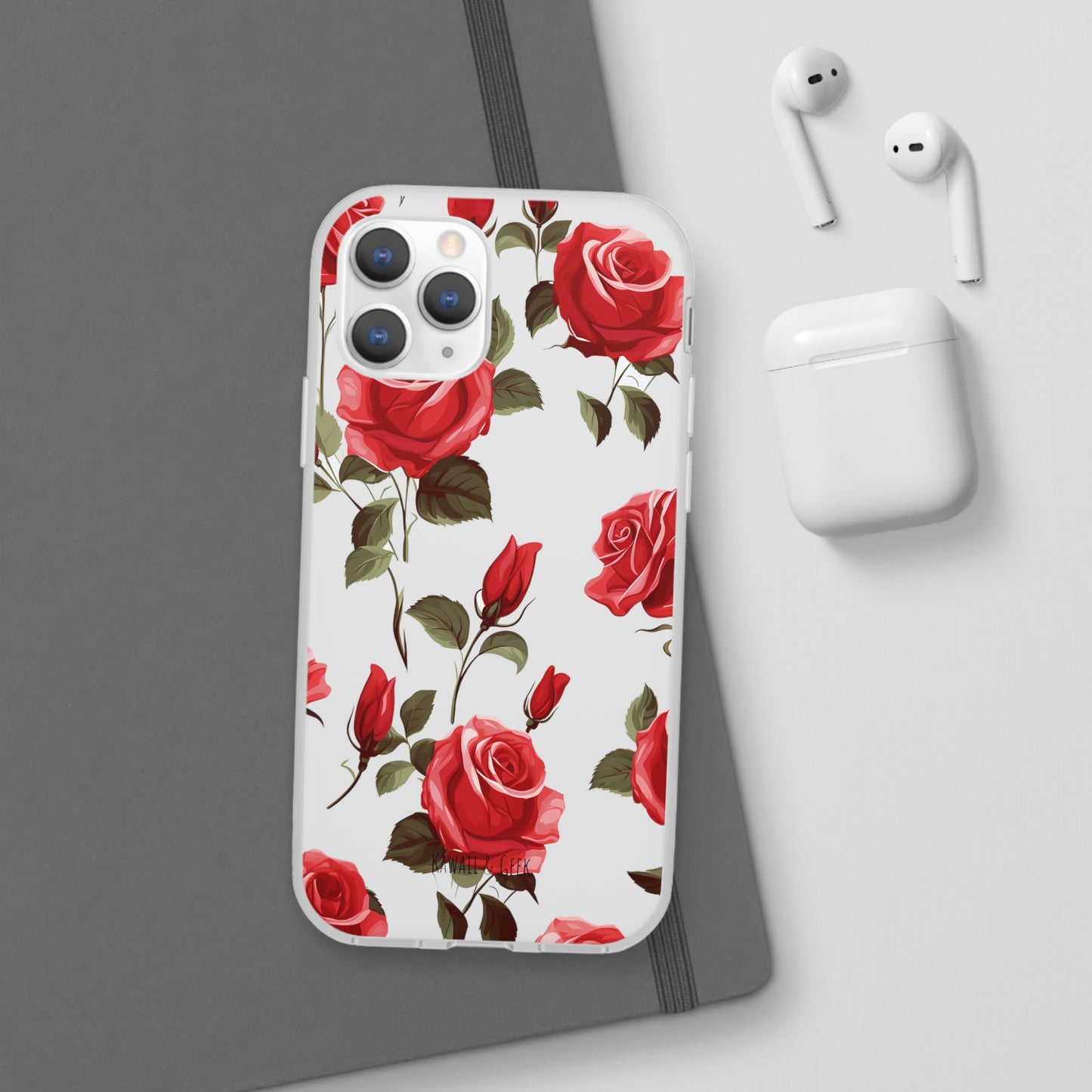 Delicate Rose Flexi Transparent Phone Case