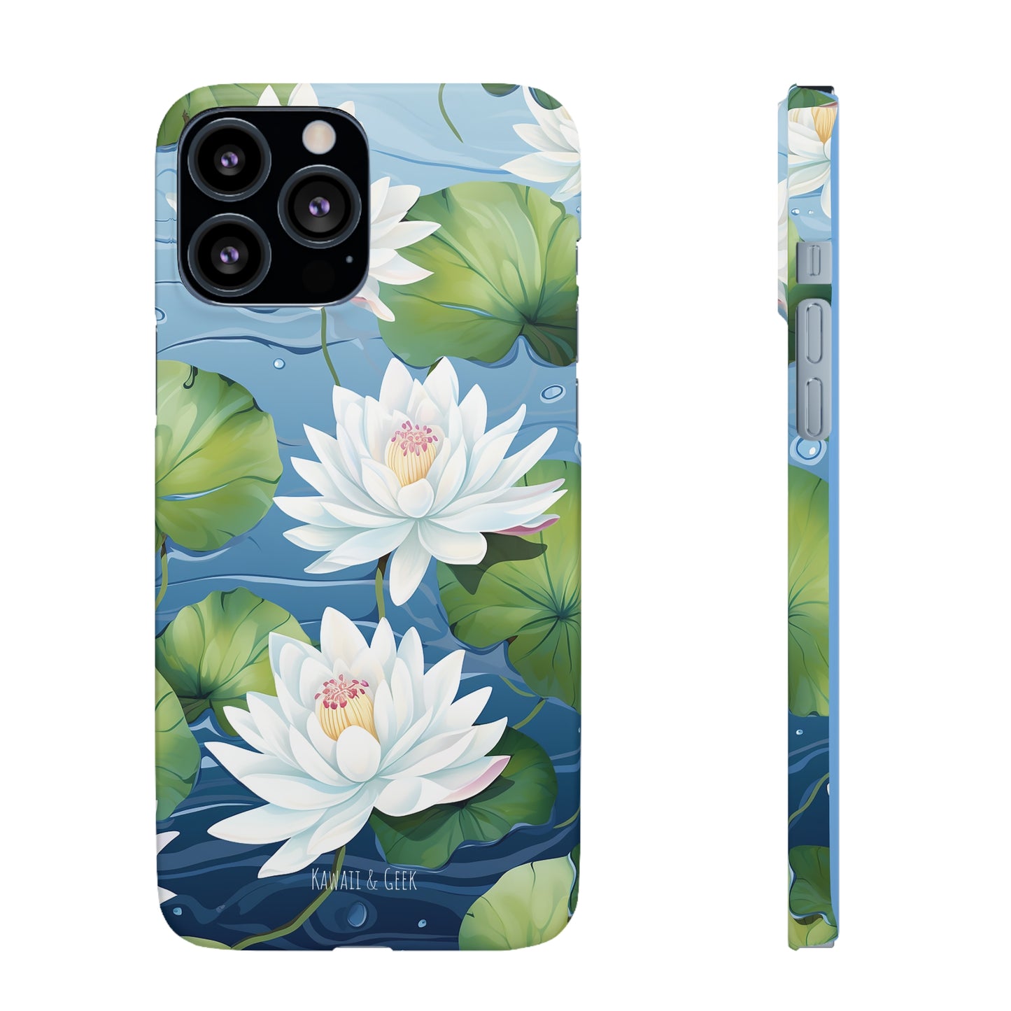 Elegant Water Lilies: Premium Phone Case