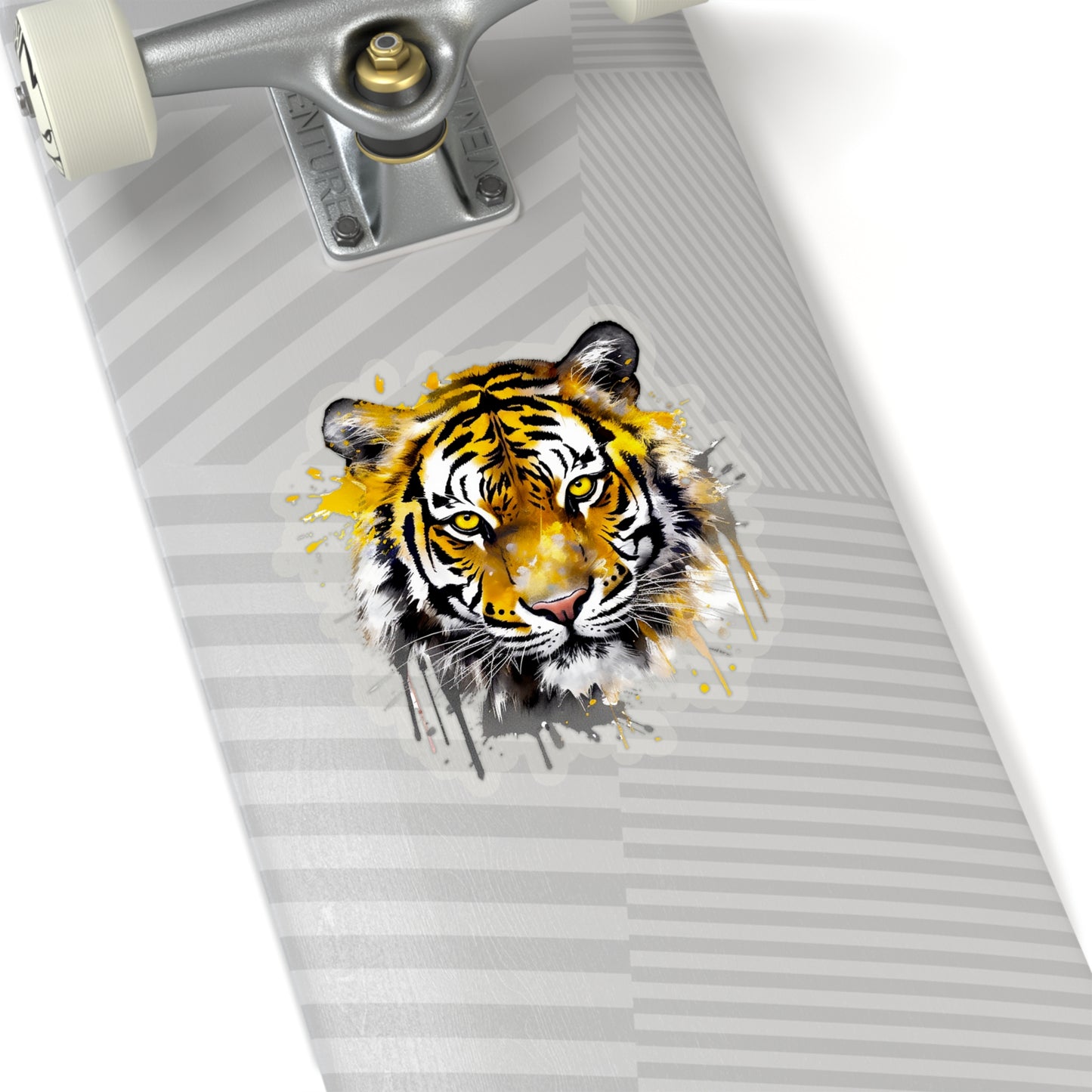 Tiger in Watercolor Style Sticker - Add a Touch of Wild Elegance to Your Tech
