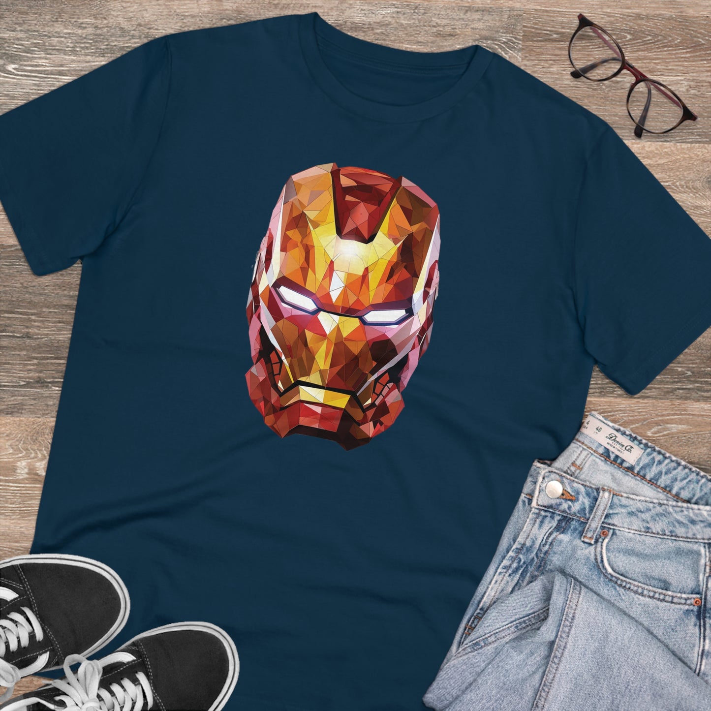 Iron Man Polygonal T-Shirt - Unleash Superhero Style