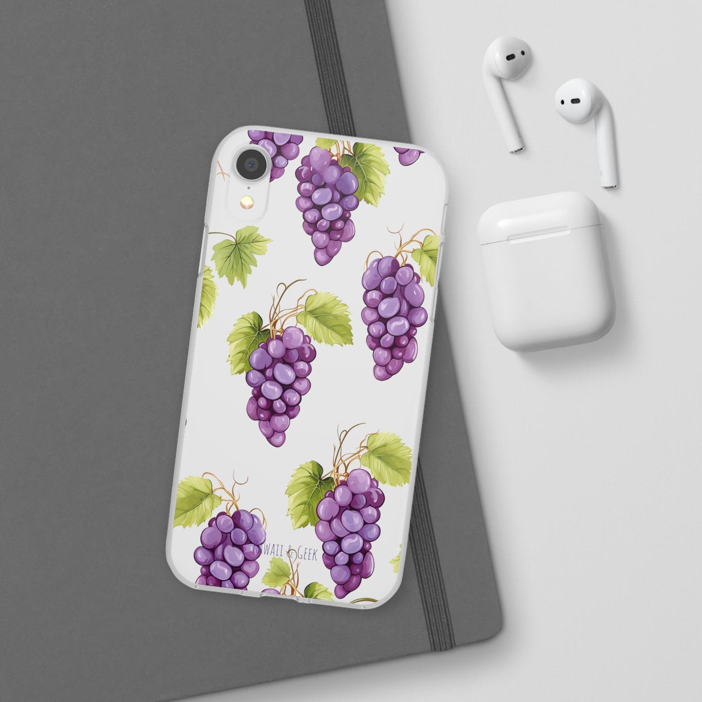 Flexi Grape Delight: Transparent Phone Case