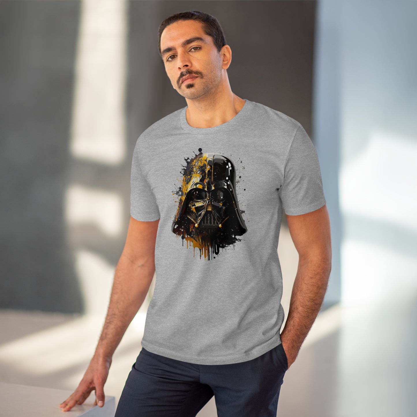 Darth Vader in Watercolor Style Eco-Friendly Unisex T-Shirt - Add Some Artistic and Sustainable Style to Your Wardrobe
